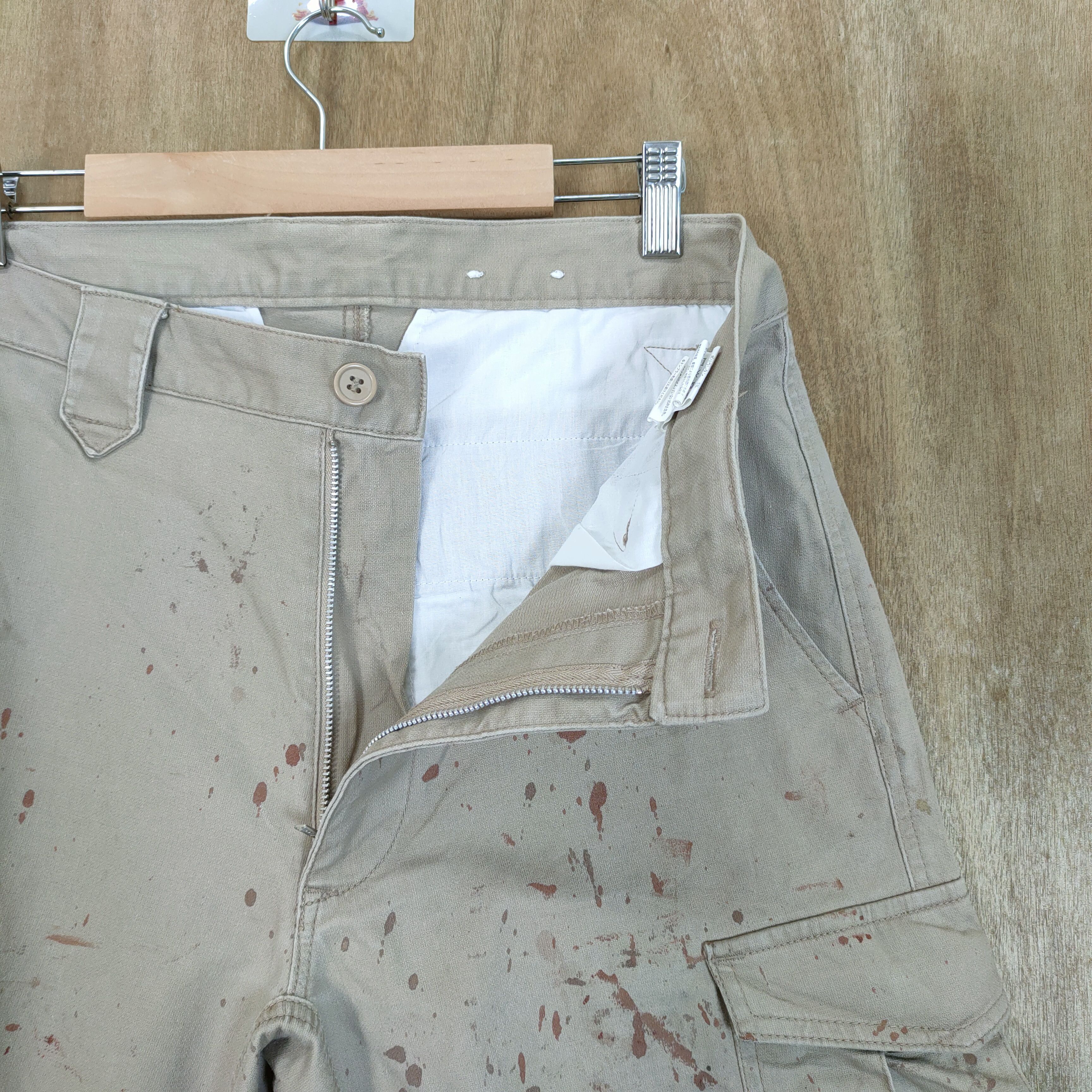 Japanese Brand JAPANES FADED RUSTY PAINT CARGO PANTS/ WORKWEAR PANTS Size US 32 / EU 48 - 14 Thumbnail