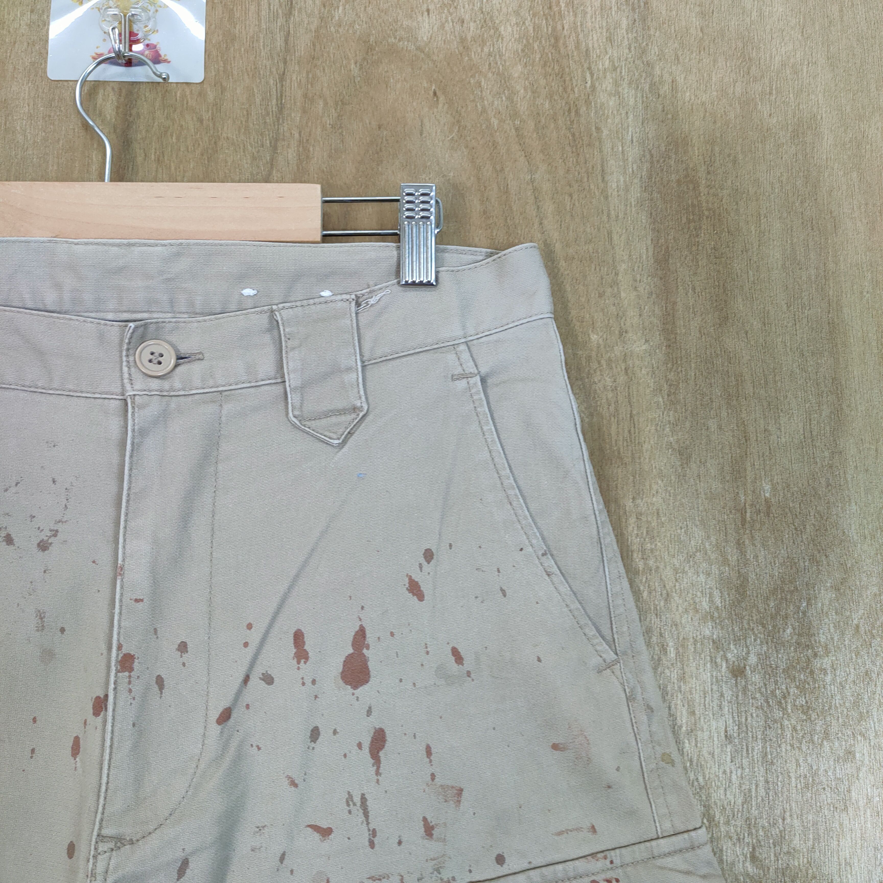 Japanese Brand JAPANES FADED RUSTY PAINT CARGO PANTS/ WORKWEAR PANTS Size US 32 / EU 48 - 10 Thumbnail