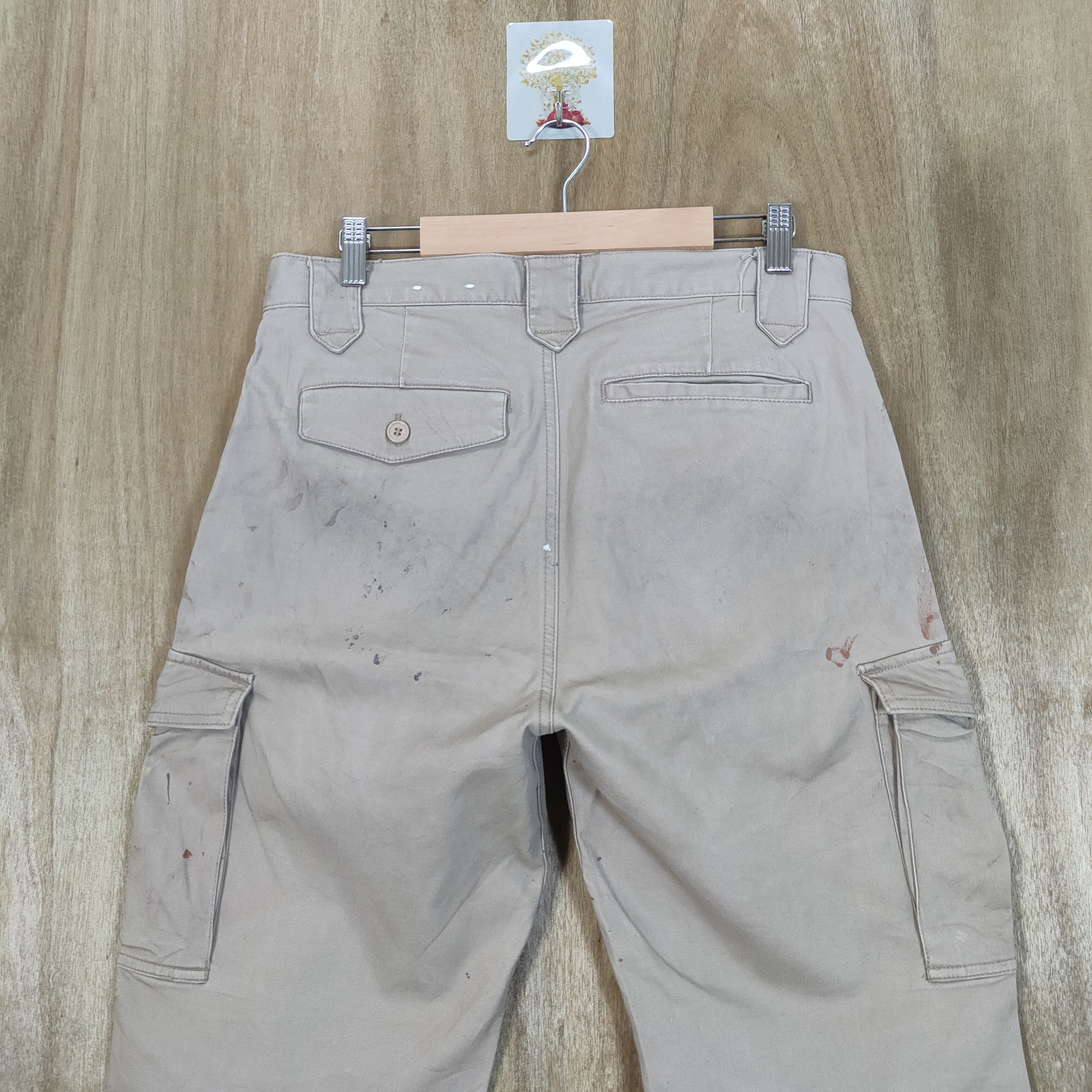 Japanese Brand JAPANES FADED RUSTY PAINT CARGO PANTS/ WORKWEAR PANTS Size US 32 / EU 48 - 7 Thumbnail