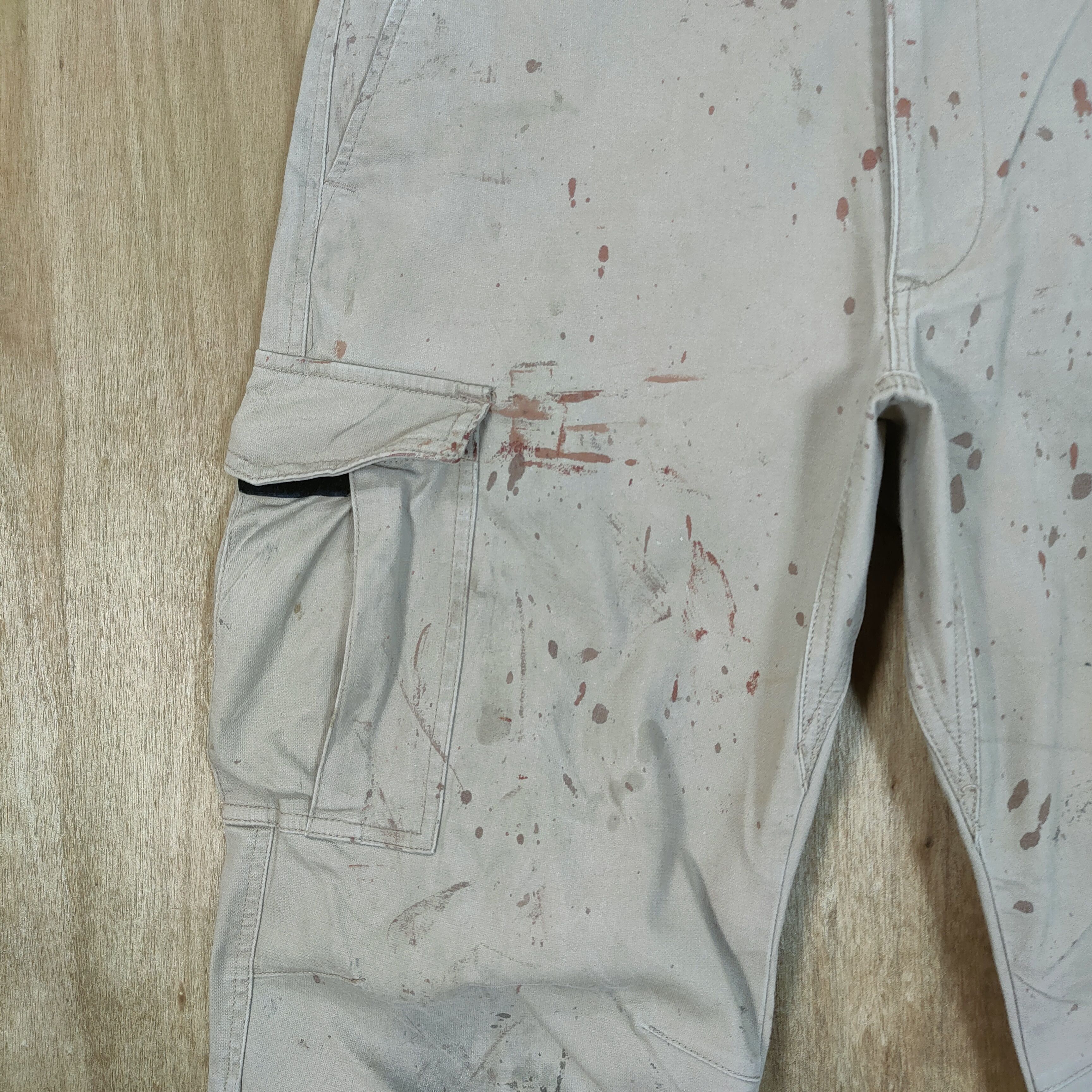 Japanese Brand JAPANES FADED RUSTY PAINT CARGO PANTS/ WORKWEAR PANTS Size US 32 / EU 48 - 5 Thumbnail
