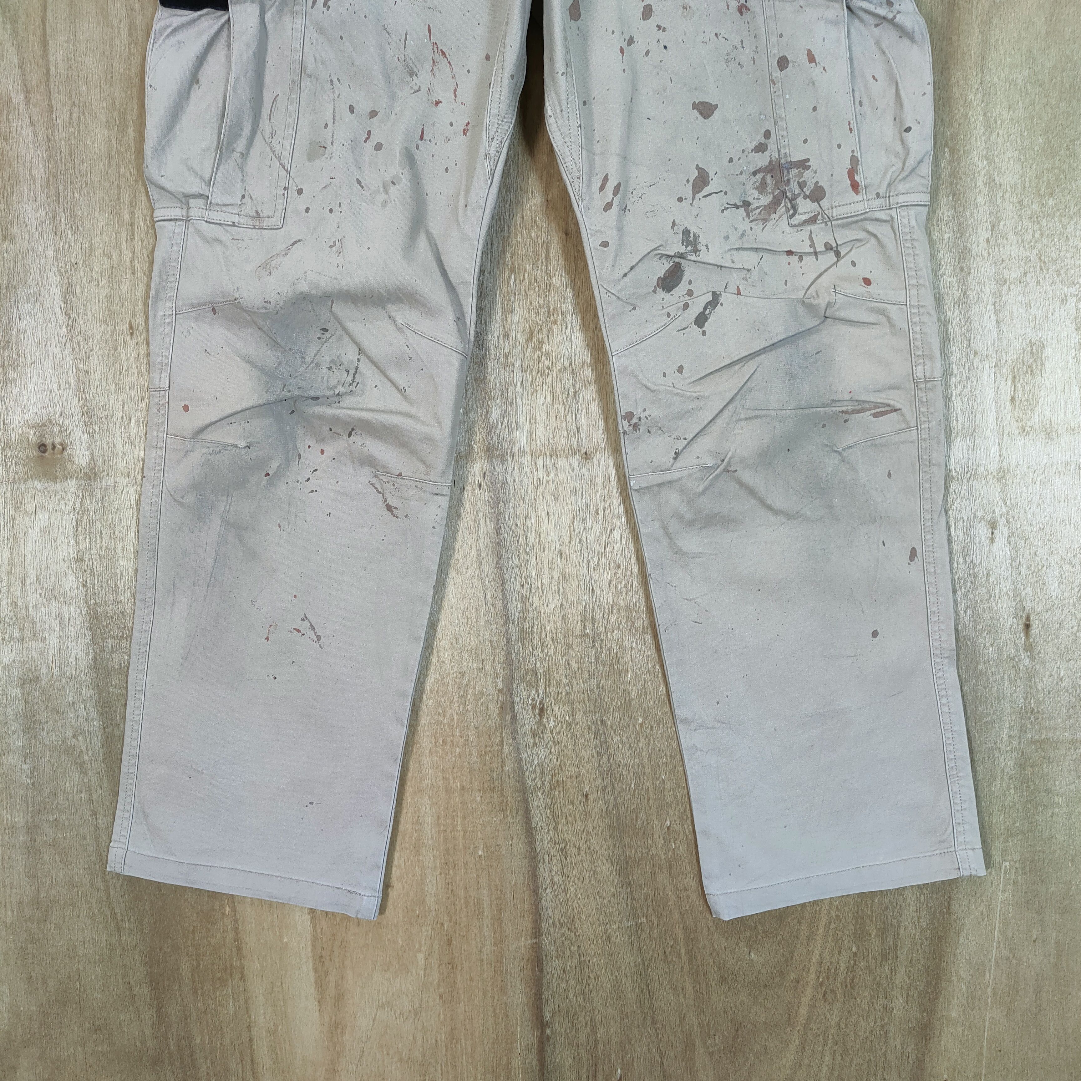 Japanese Brand JAPANES FADED RUSTY PAINT CARGO PANTS/ WORKWEAR PANTS Size US 32 / EU 48 - 3 Thumbnail