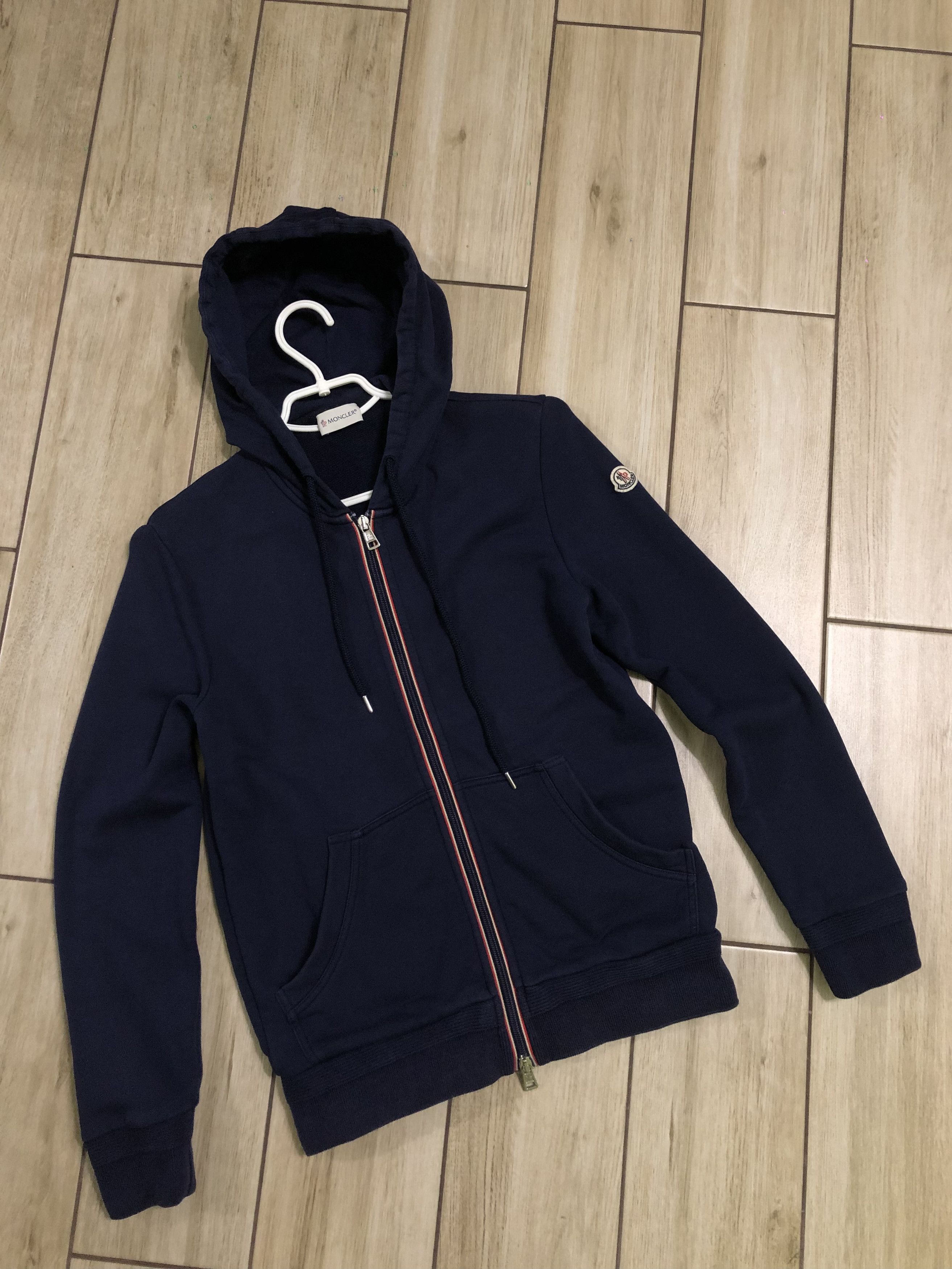 Moncler Moncler Zip Hoodie Navy Blue Grailed