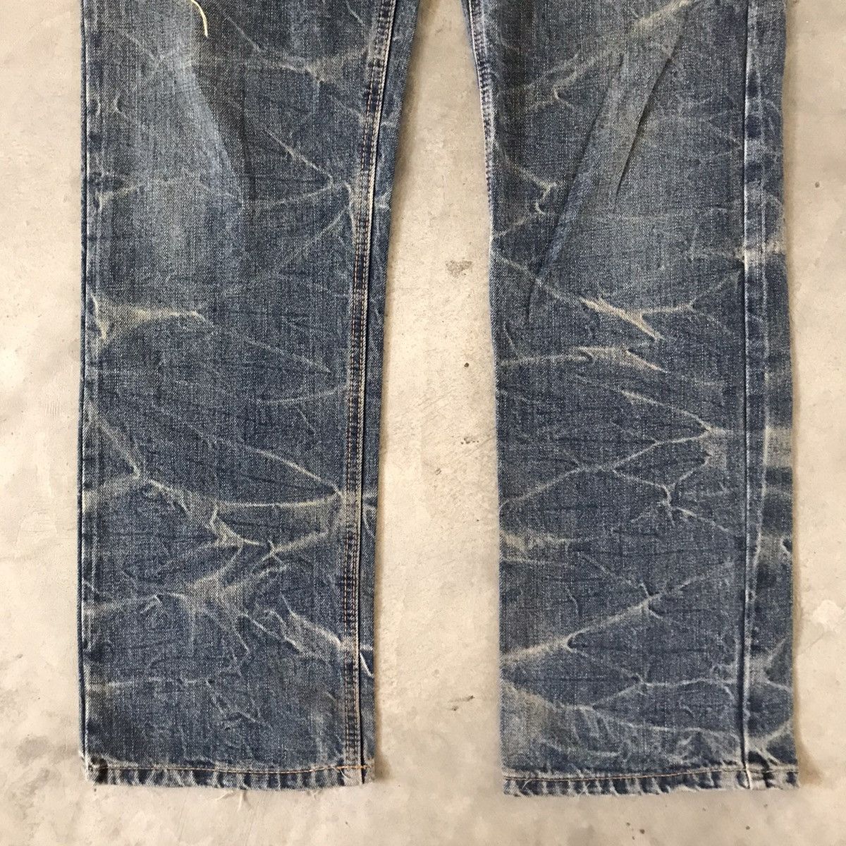 Japanese Brand Steals ⚡️ Japanese Distressed Double Waist Acid Wash Jeans Size US 34 / EU 50 - 3 Thumbnail