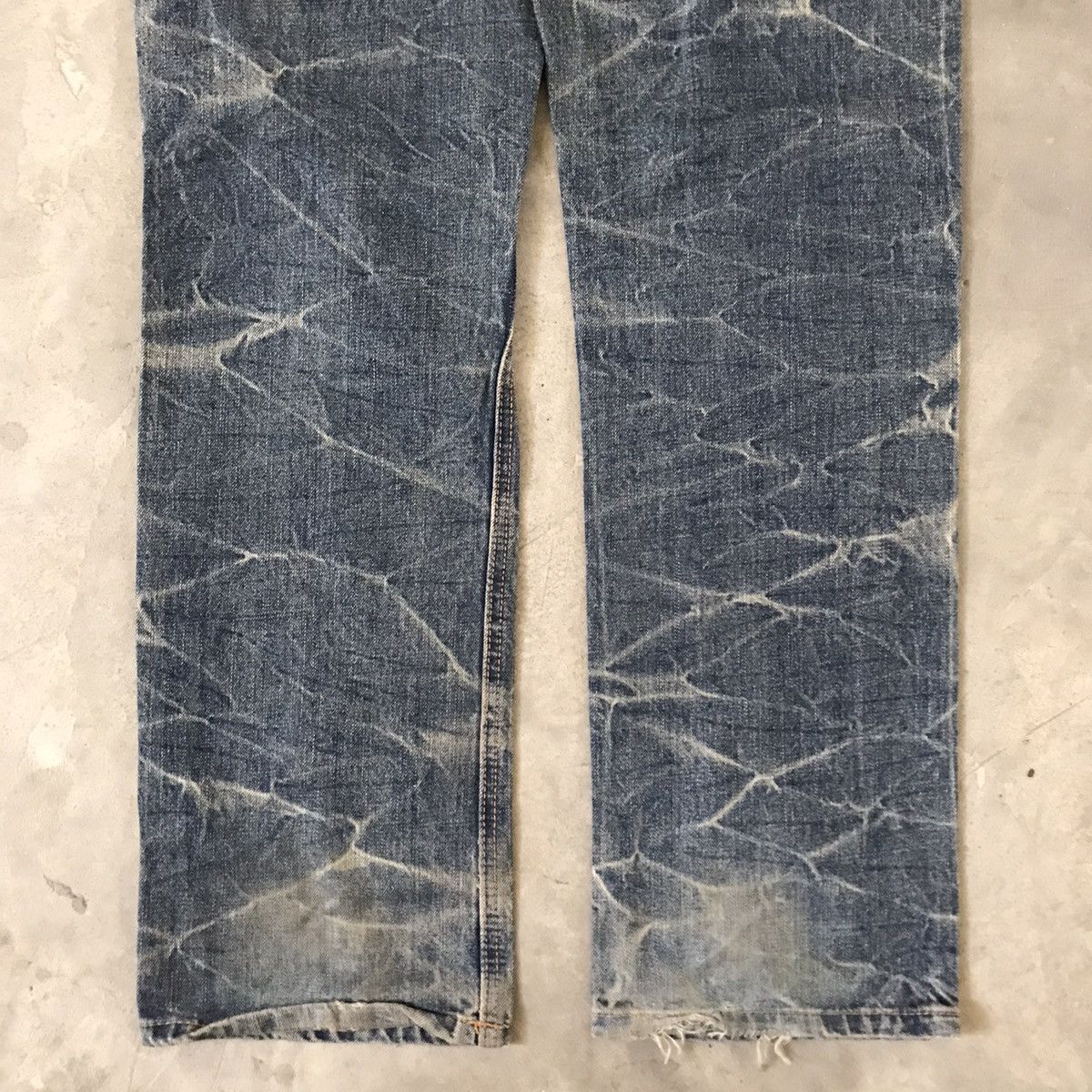Japanese Brand Steals ⚡️ Japanese Distressed Double Waist Acid Wash Jeans Size US 34 / EU 50 - 13 Thumbnail
