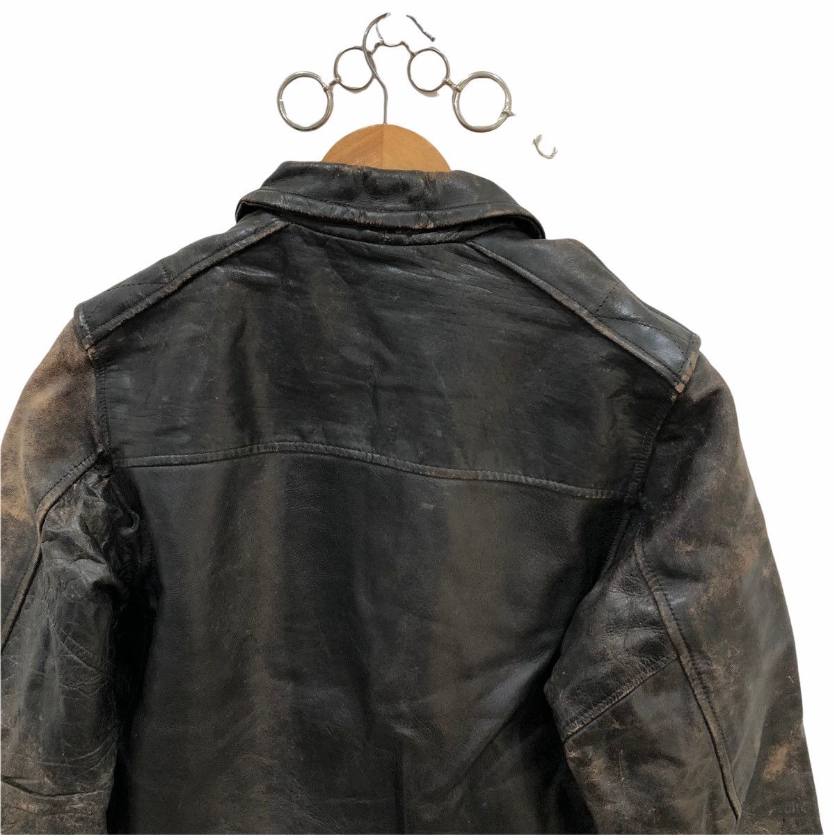 Vintage Vintage 50s Steerhide Leather Jacket Conmatic Zipper Size US M / EU 48-50 / 2 - 7 Thumbnail
