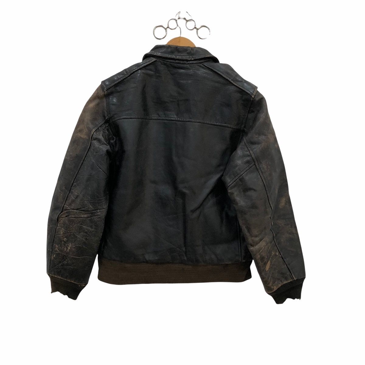 Vintage Vintage 50s Steerhide Leather Jacket Conmatic Zipper Size US M / EU 48-50 / 2 - 2 Thumbnail