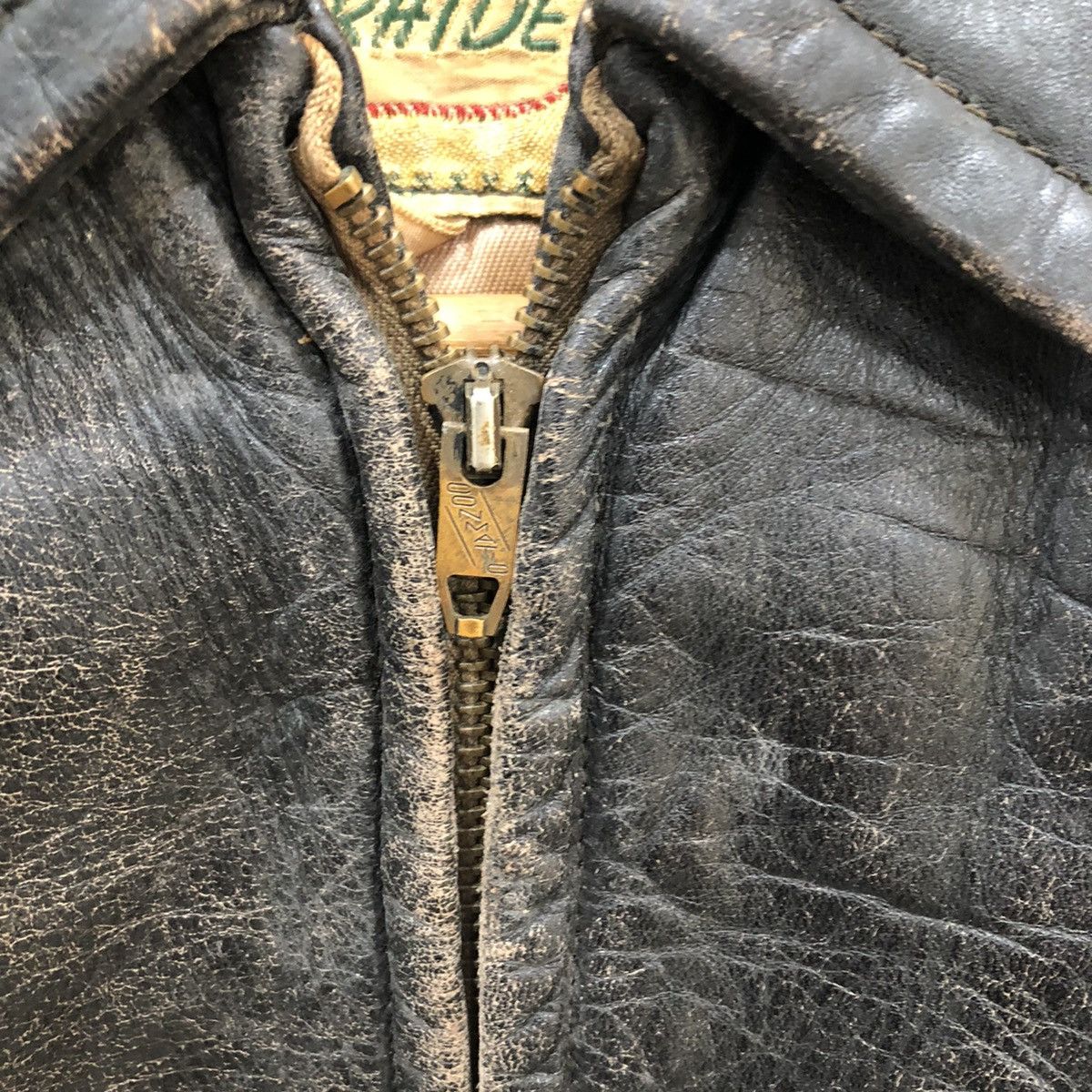Vintage Vintage 50s Steerhide Leather Jacket Conmatic Zipper Size US M / EU 48-50 / 2 - 8 Thumbnail
