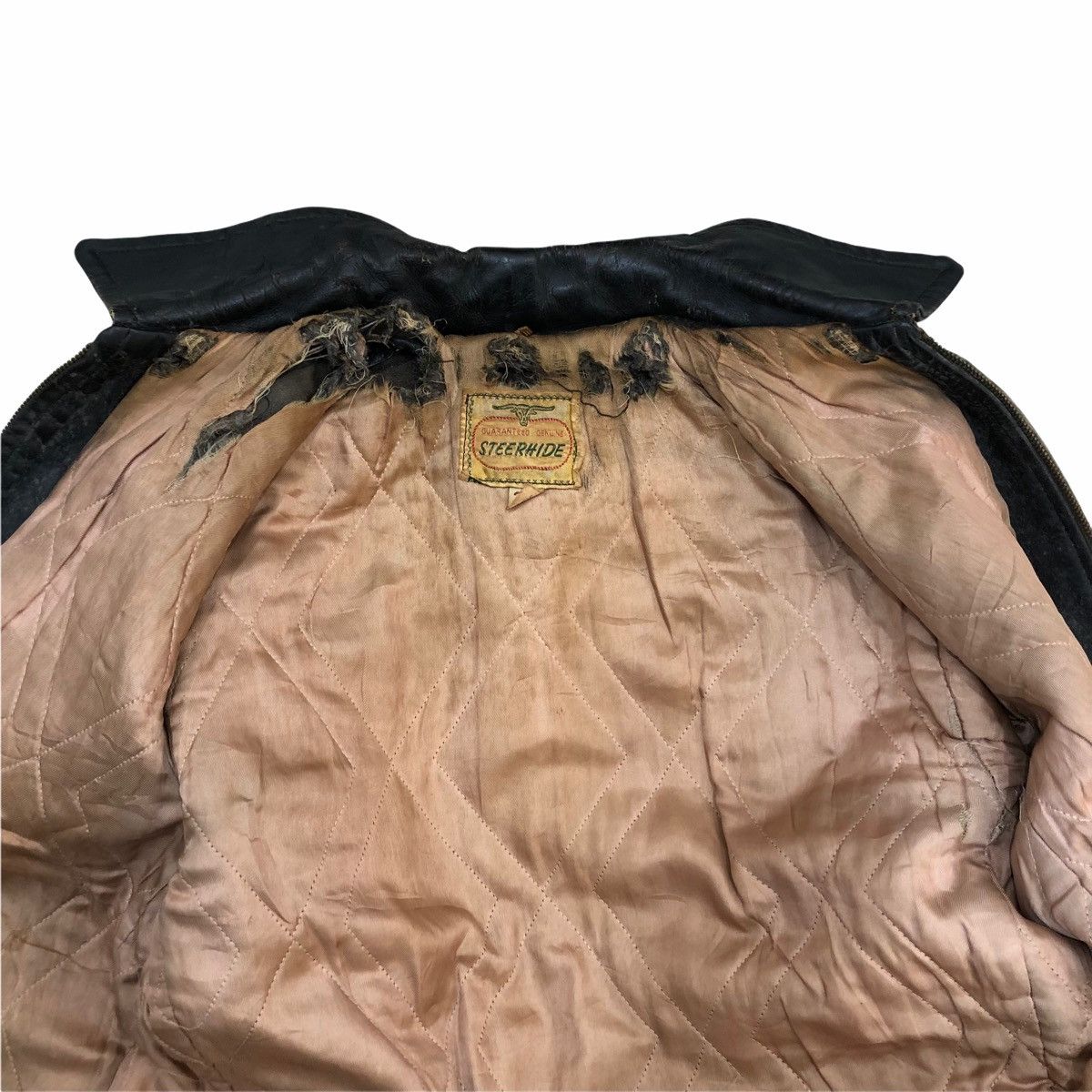 Vintage Vintage 50s Steerhide Leather Jacket Conmatic Zipper Size US M / EU 48-50 / 2 - 10 Thumbnail