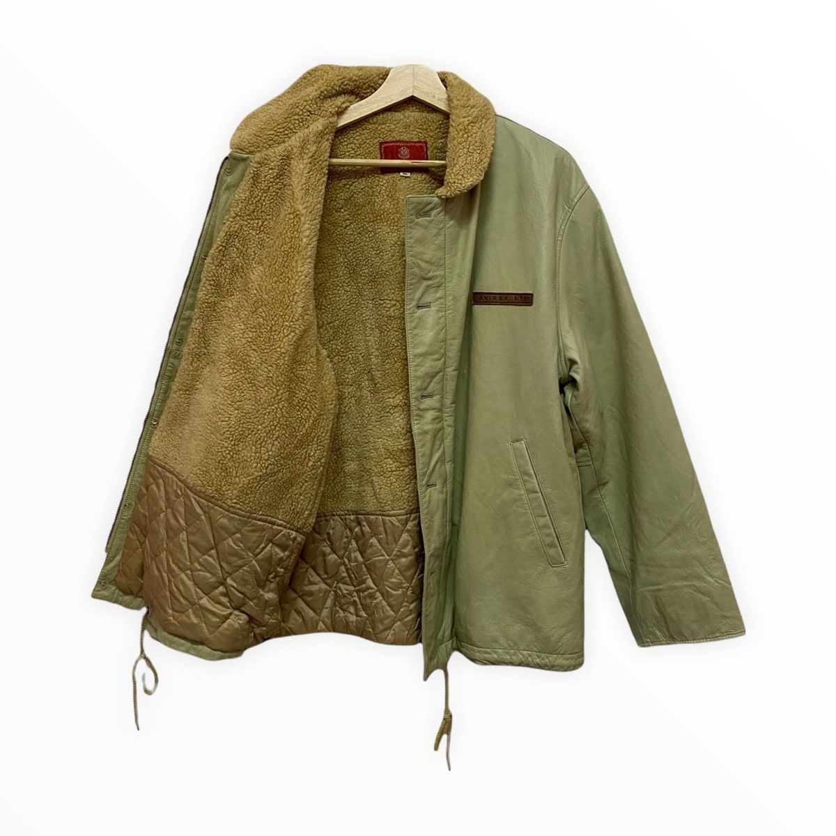 Avirex STEAL🔥VINTAGE AVIREX LTD SHEARLING LEATHER JACKET Size US XL / EU 56 / 4 - 2 Thumbnail