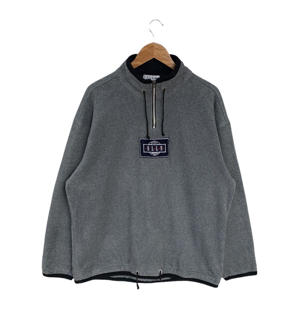 Vintage Elle Homme Paris Half Zipper Fleece Sweater