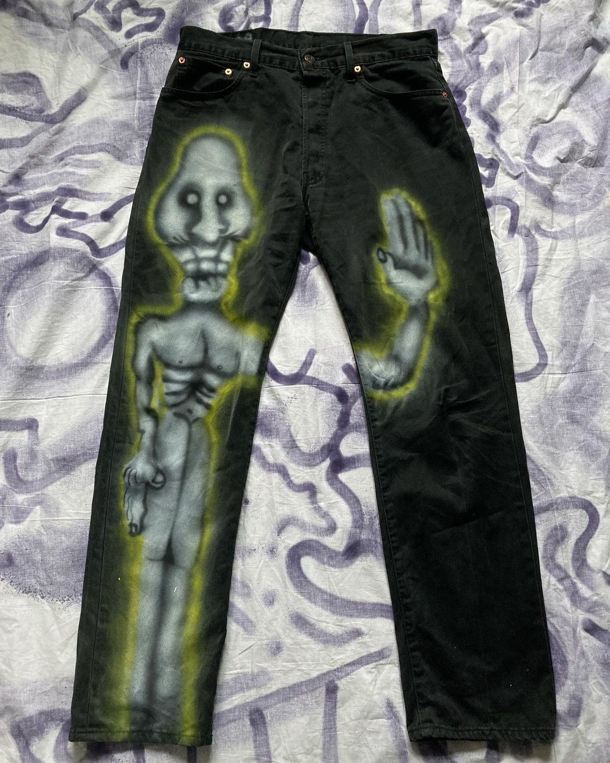 Levi's Levis 551 Custom 1/1 Handpainted Size US 34 / EU 50 - 2 Thumbnail