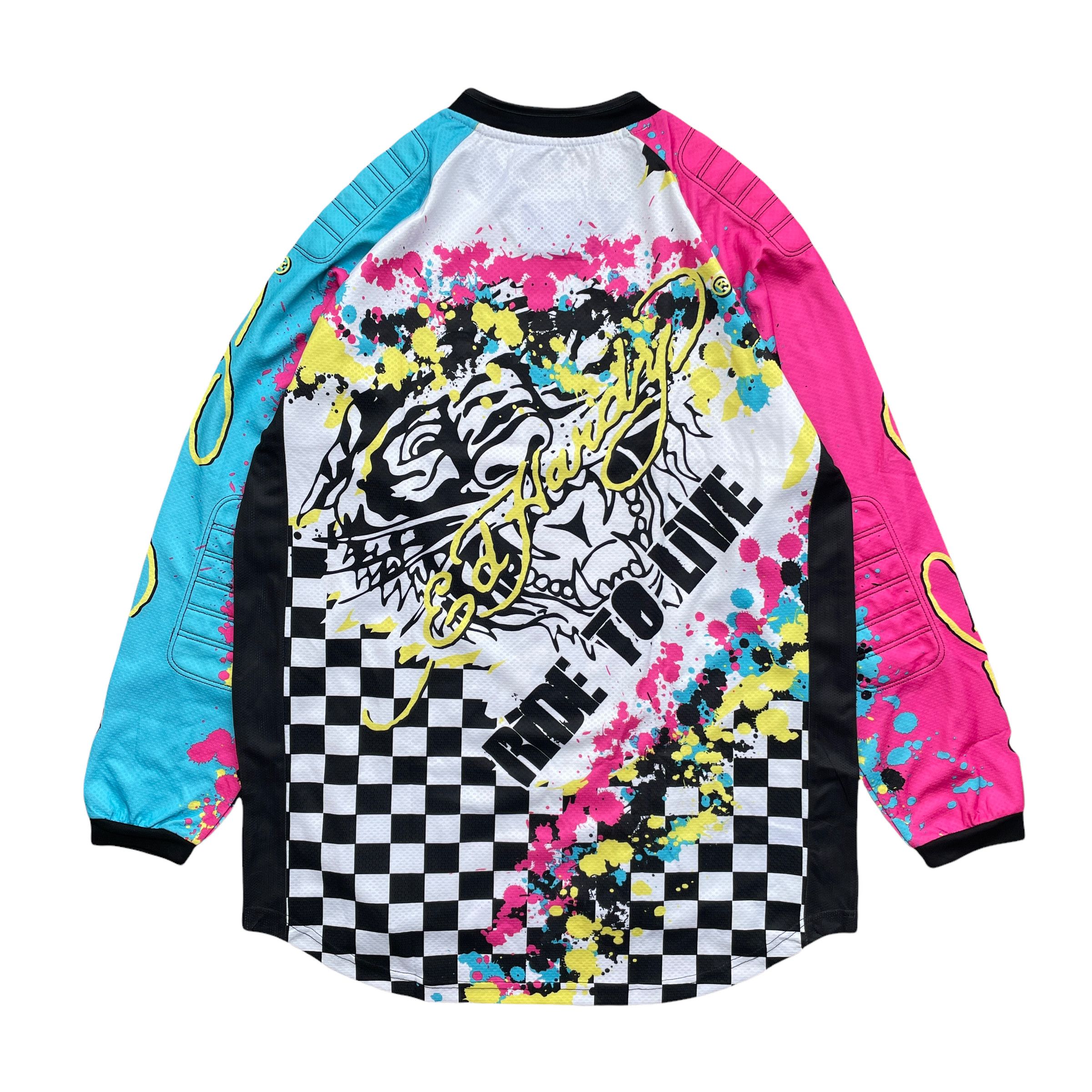 Ed Hardy × Vintage Vintage rare Ed Hardy Motosport Motocross Jersey Shirt Size US L / EU 52-54 / 3 - 2 Thumbnail