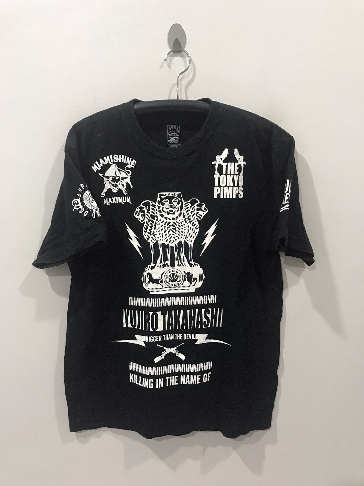 Japanese Brand STATEMENT S🔥AND SUNS Street Punk Rare All Over Print Shirt Size US L / EU 52-54 / 3 - 1 Thumbnail