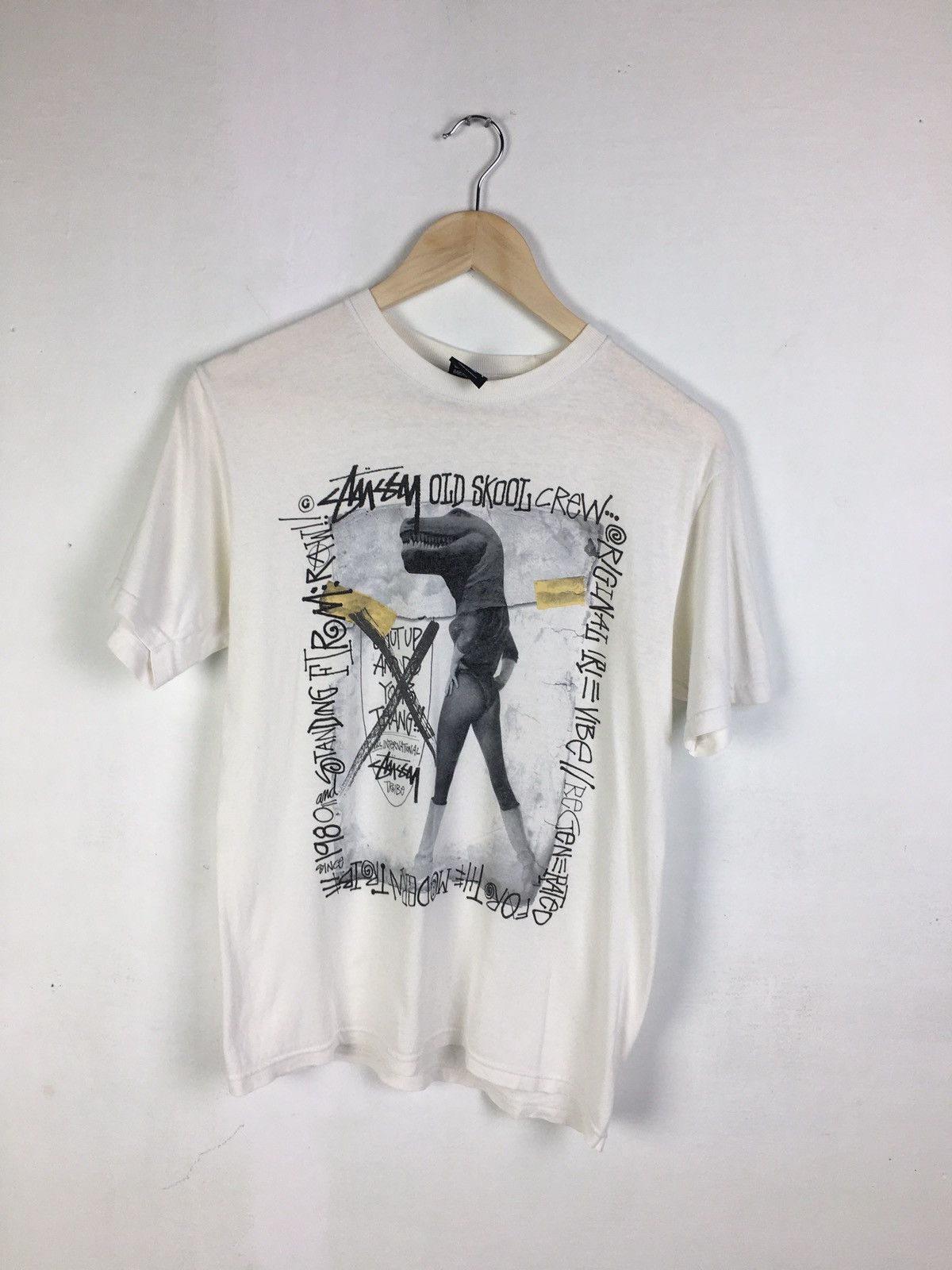 Stussy T-shirt Stussy Old school crew | Grailed