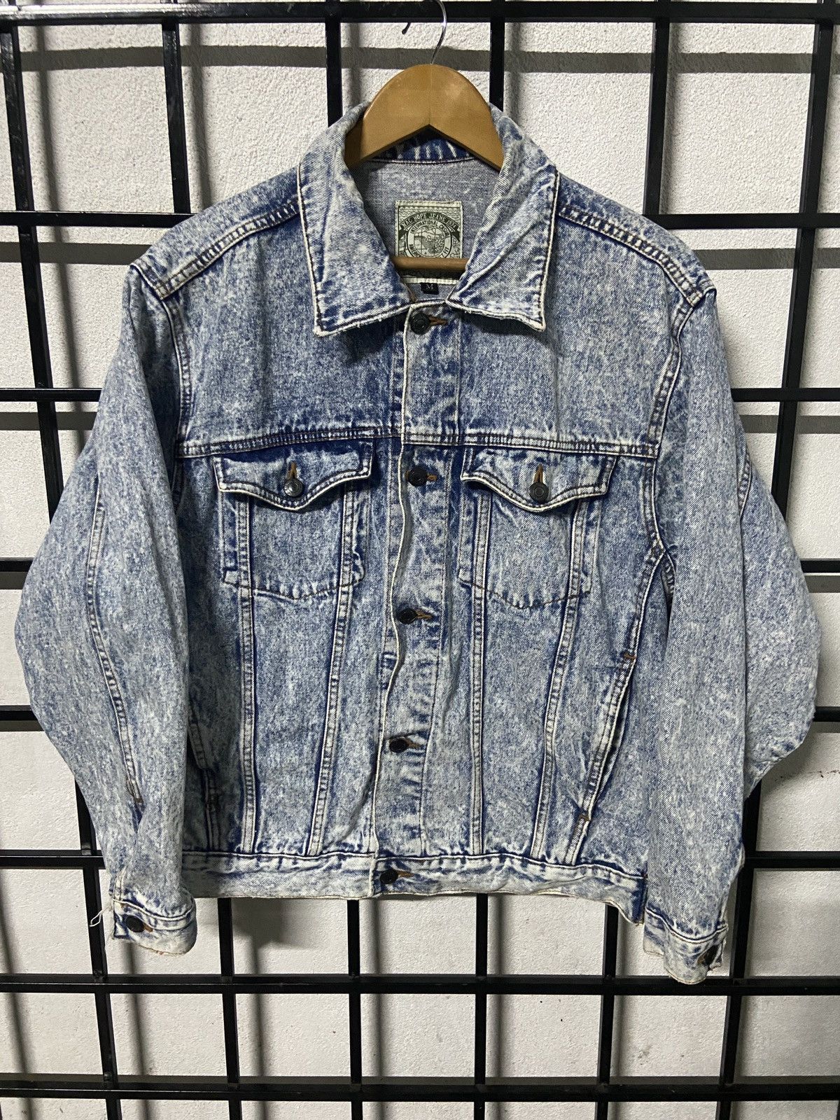 Vintage Mac Hope Acid Wash Trucker Denim Jacket