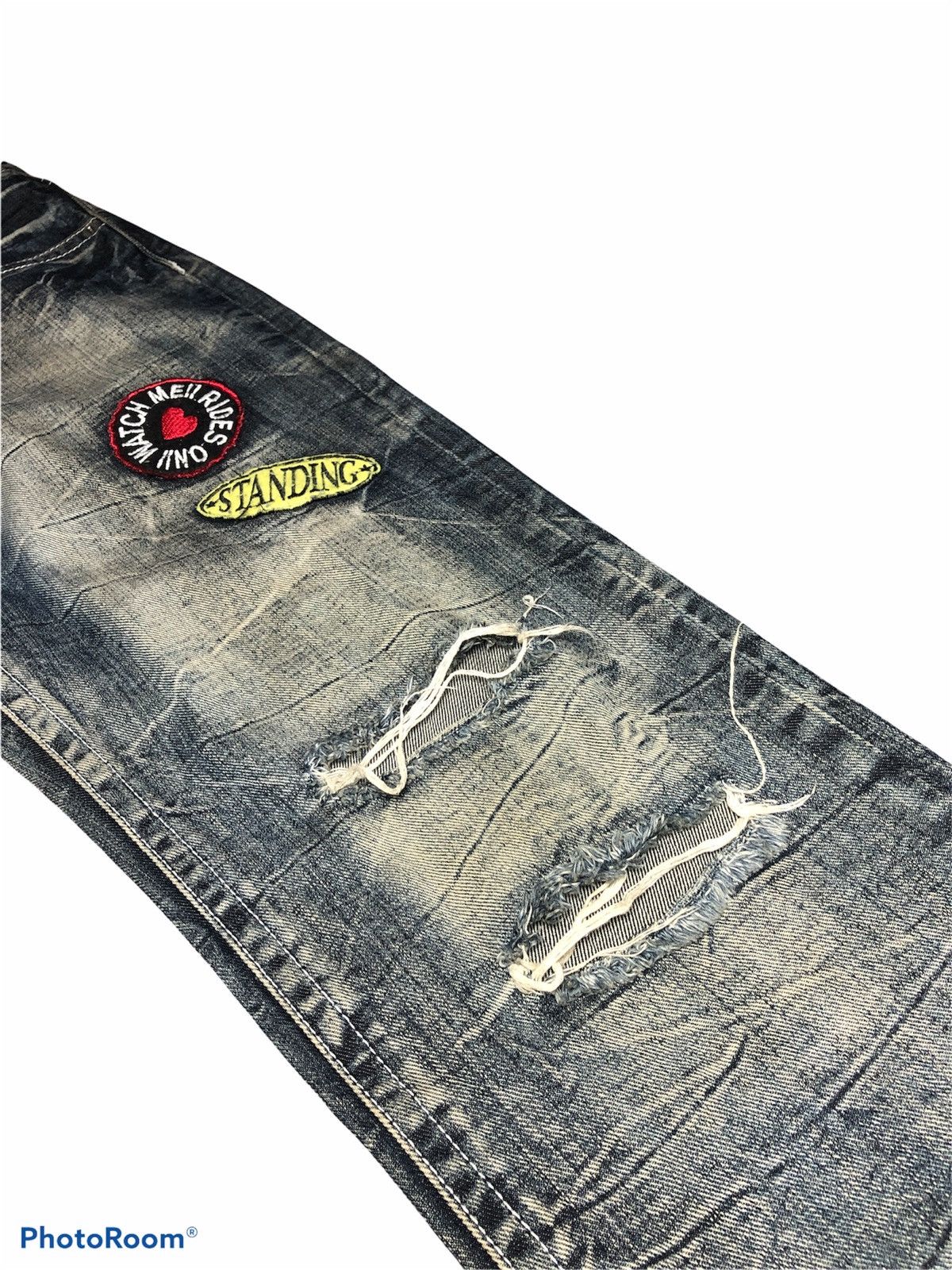 Japanese Brand SPEED TRASH DISTRESSED DENIM Size US 30 / EU 46 - 4 Thumbnail