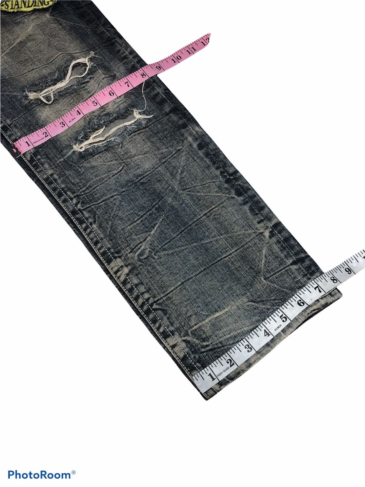 Japanese Brand SPEED TRASH DISTRESSED DENIM Size US 30 / EU 46 - 10 Thumbnail