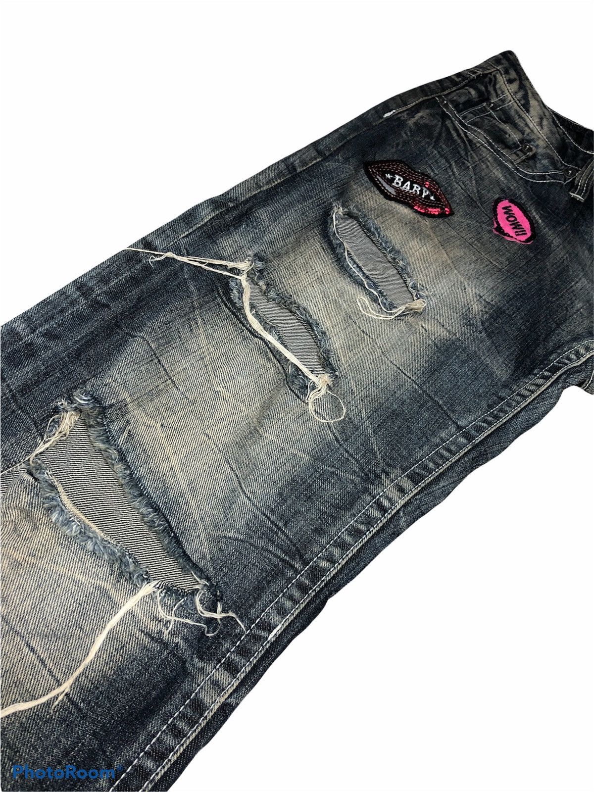 Japanese Brand SPEED TRASH DISTRESSED DENIM Size US 30 / EU 46 - 5 Thumbnail