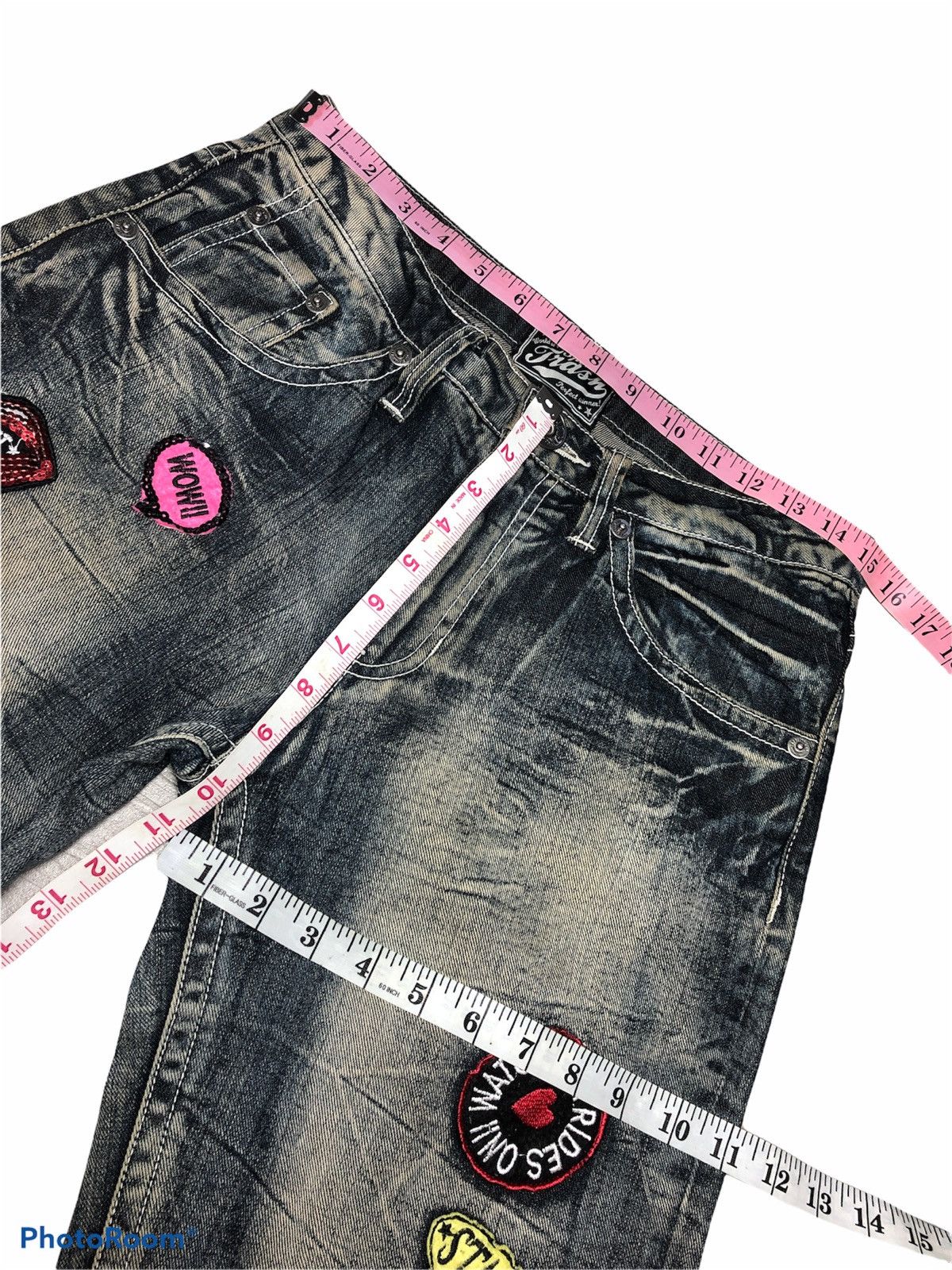 Japanese Brand SPEED TRASH DISTRESSED DENIM Size US 30 / EU 46 - 8 Thumbnail