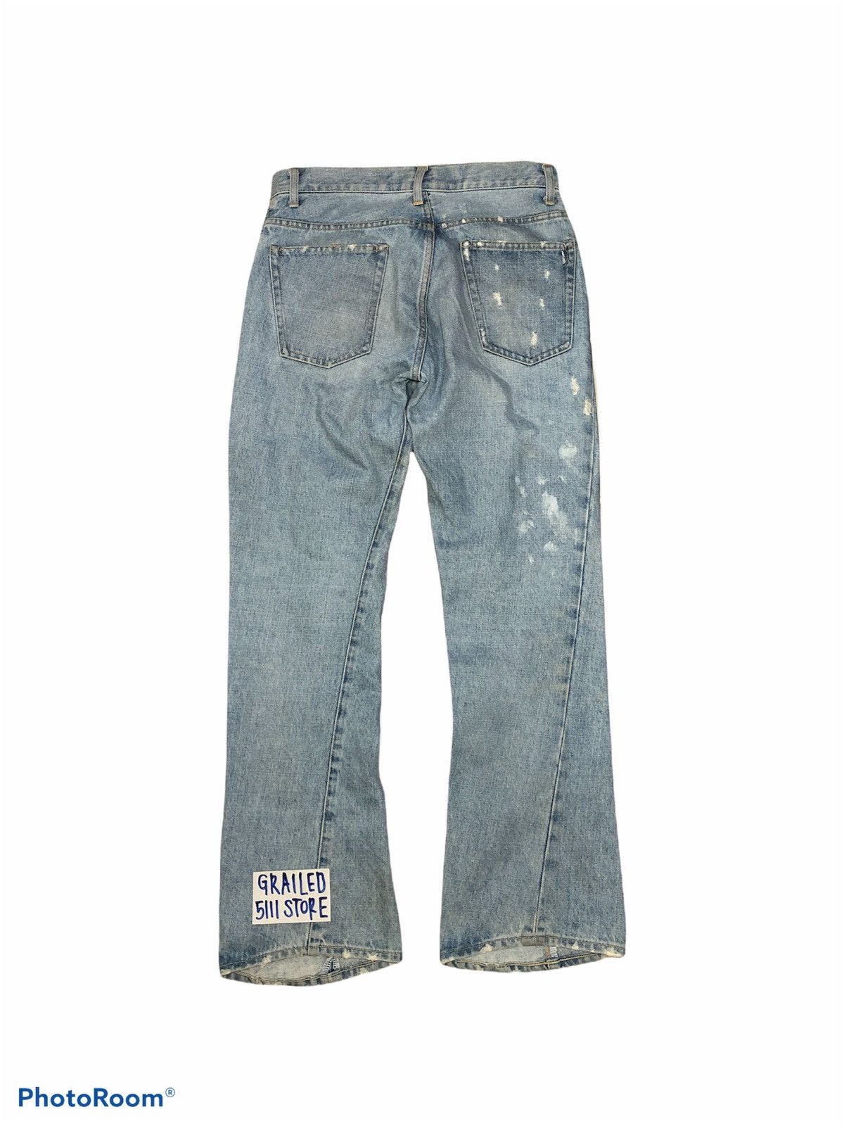 Japanese Brand FLARED TWIST DISTRESSED DENIM BY SURF RIDER Size US 31 - 3 Thumbnail