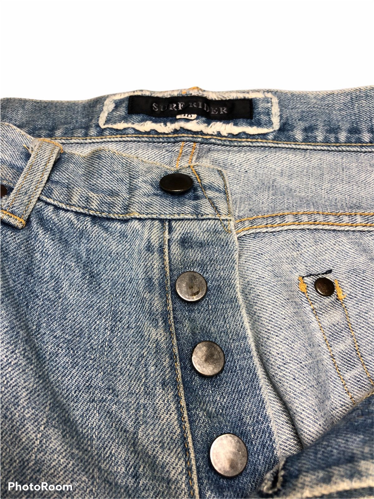 Japanese Brand FLARED TWIST DISTRESSED DENIM BY SURF RIDER Size US 31 - 5 Thumbnail