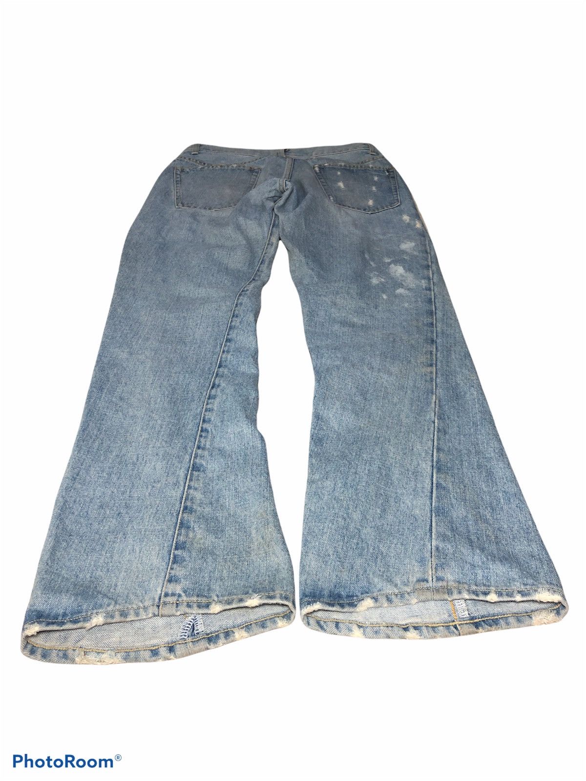 Japanese Brand FLARED TWIST DISTRESSED DENIM BY SURF RIDER Size US 31 - 4 Thumbnail