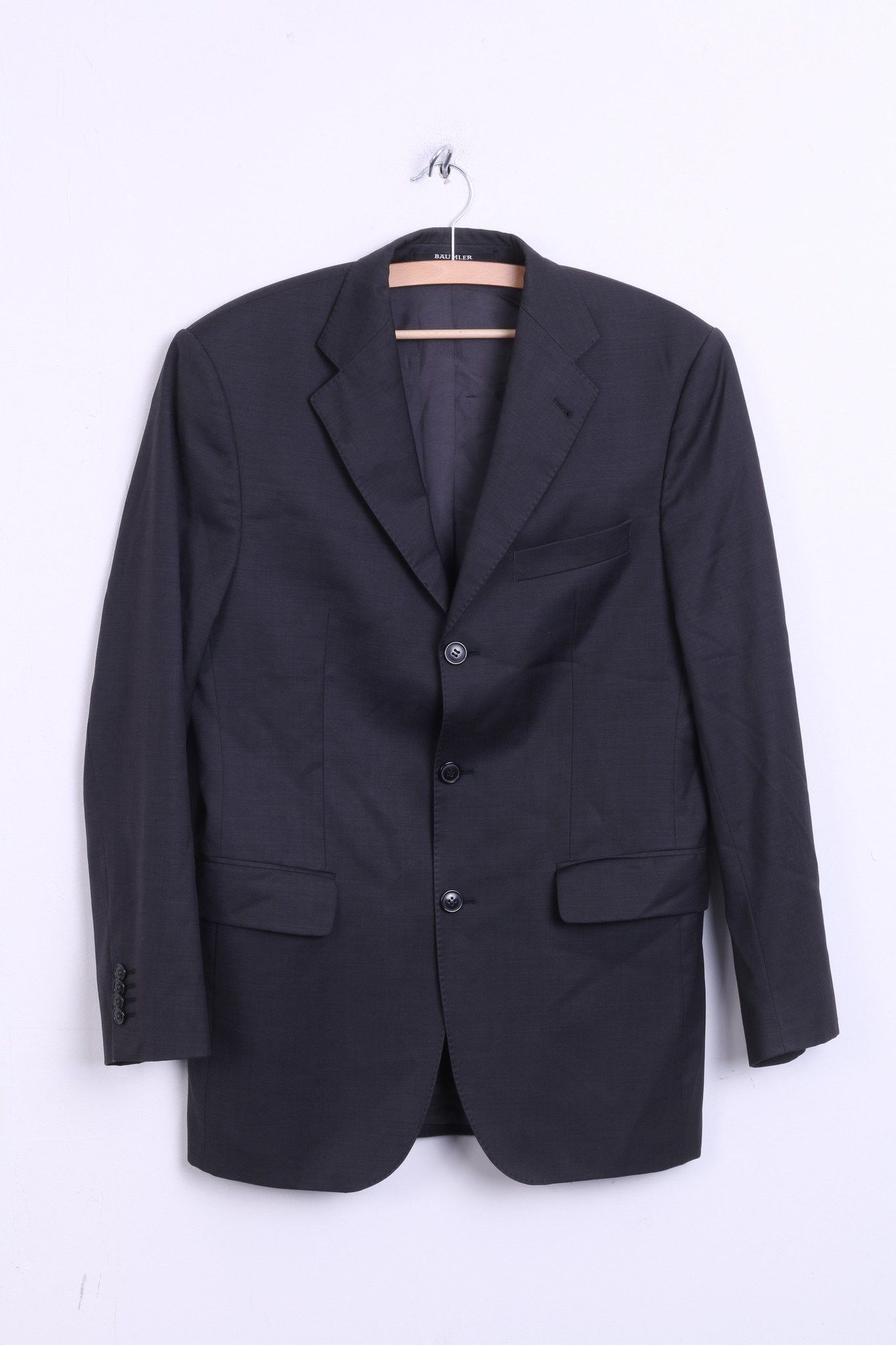 Baumler BAUMLER Mens 46 XL Jacket Blazer Single Breasted Wool Black 8139 Grailed