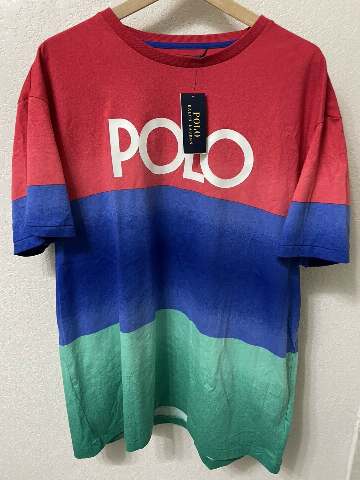 Polo Ralph Lauren POLO RALPH LAUREN Multi Classic Fit Ombre Striped T-Shirt Size US XL / EU 56 / 4 - 4 Thumbnail