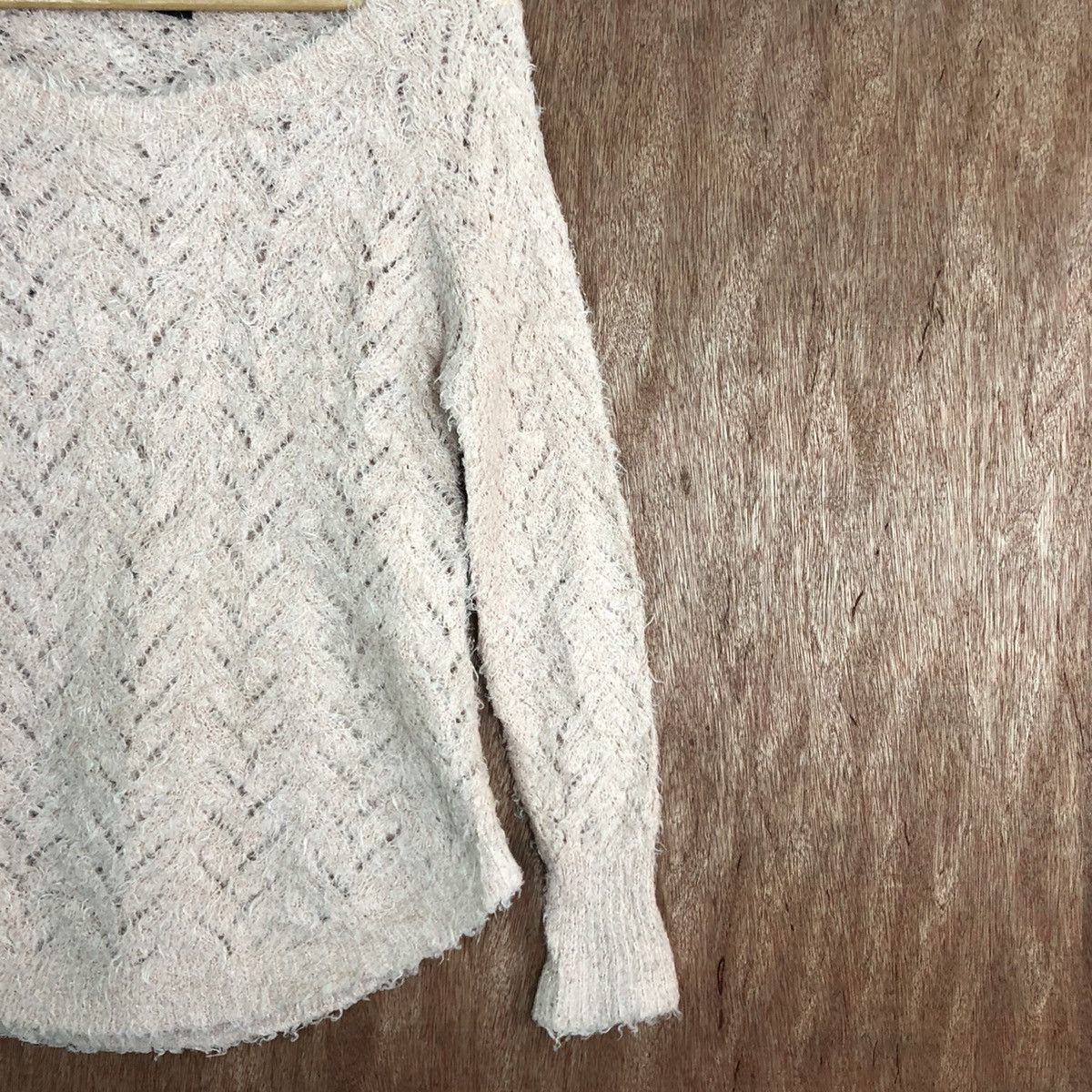 Homespun Knitwear DLL Classa Peach Mohair Shag Shaggy Knitwear #c429 Size M / US 6-8 / IT 42-44 - 5 Thumbnail