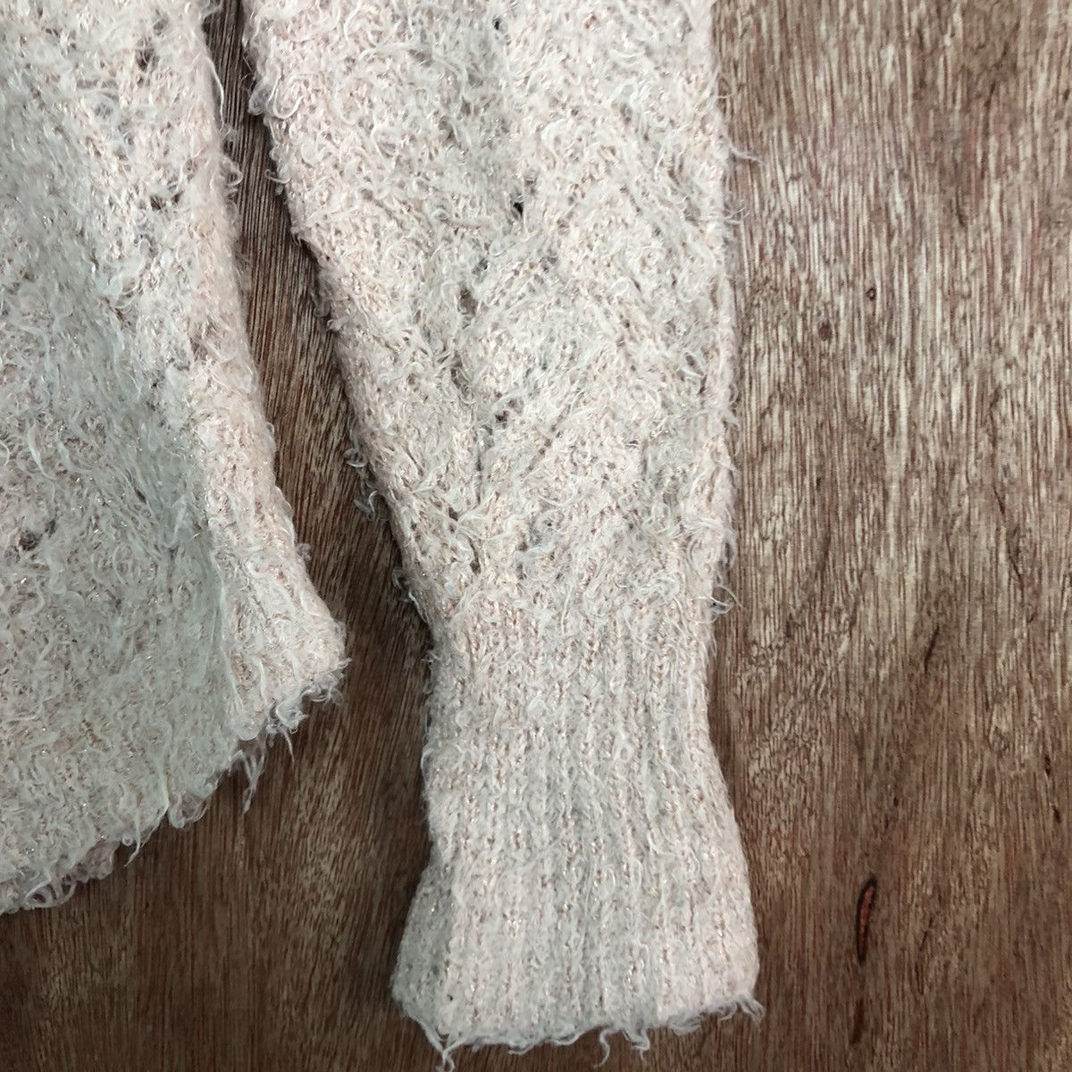 Homespun Knitwear DLL Classa Peach Mohair Shag Shaggy Knitwear #c429 Size M / US 6-8 / IT 42-44 - 4 Thumbnail