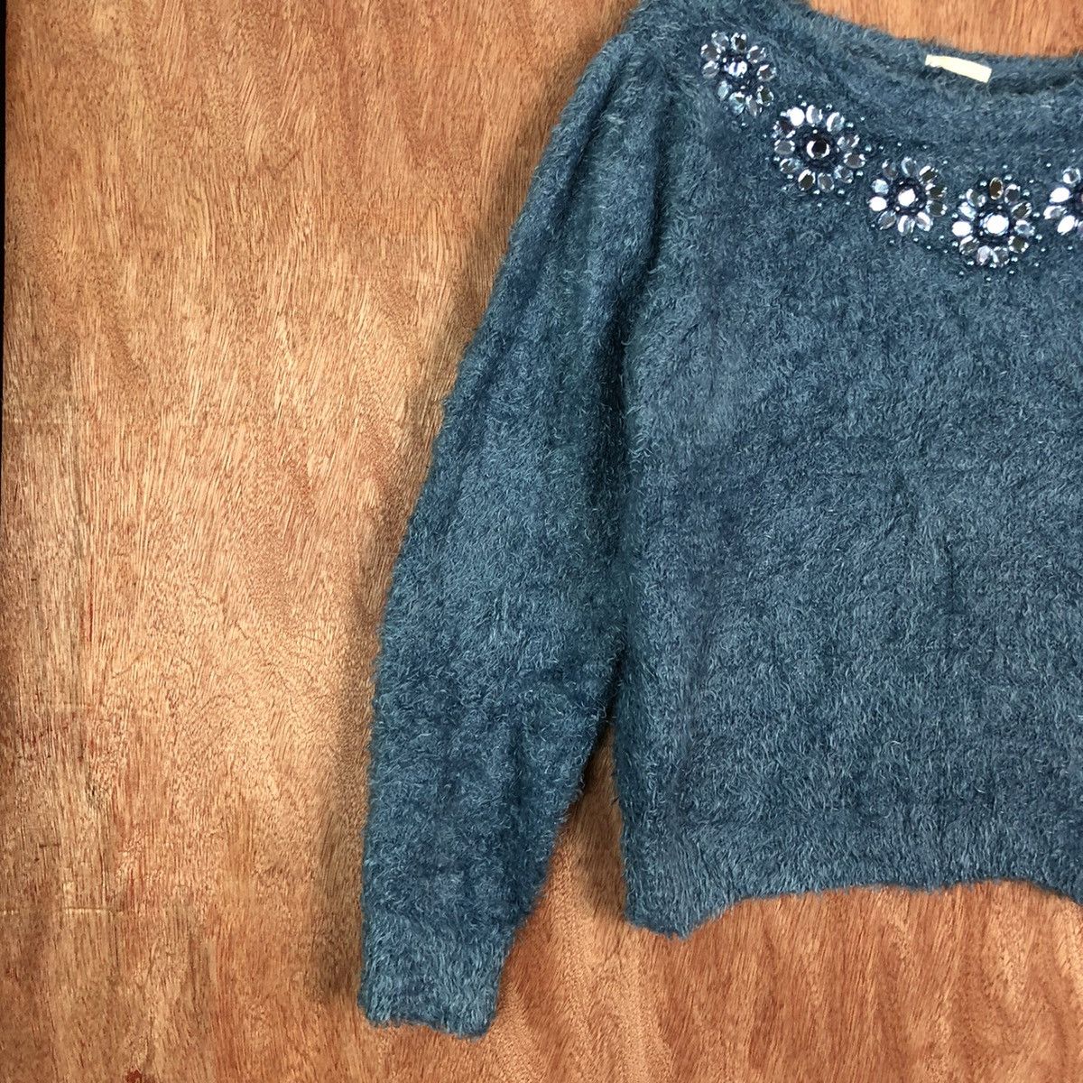 Homespun Knitwear × Japanese Brand Japan Gu Blue Mohair Knitwear shag shaggy #c311 Size M / US 6-8 / IT 42-44 - 7 Thumbnail