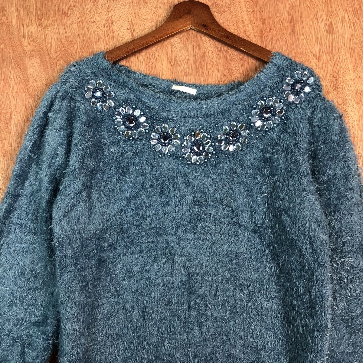 Homespun Knitwear × Japanese Brand Japan Gu Blue Mohair Knitwear shag shaggy #c311 Size M / US 6-8 / IT 42-44 - 8 Thumbnail