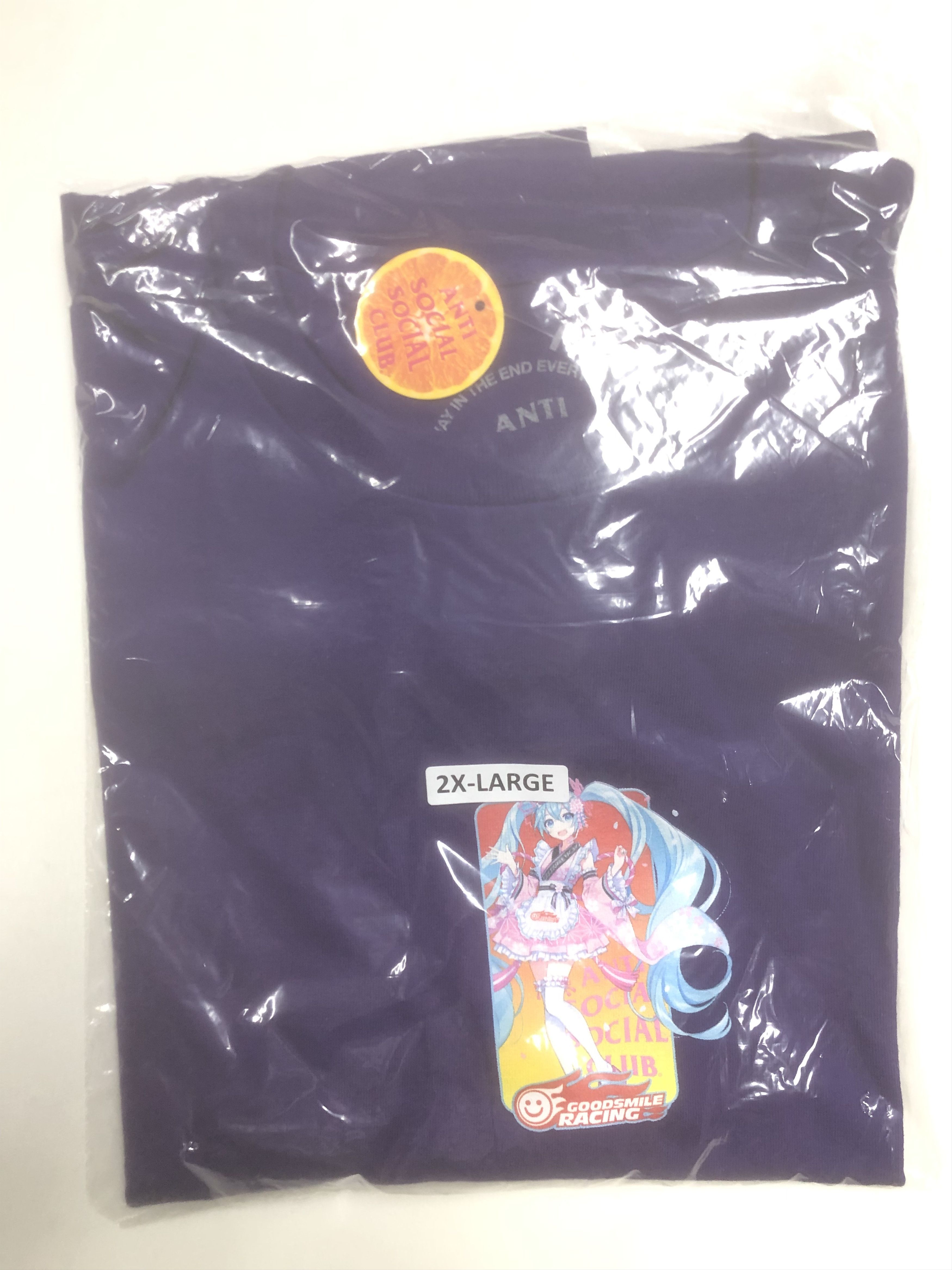 Anti Social Social Club × Japanese Brand DS Good Smile Racing x ASSC Hatsune Miku Purple Tee FTP BAPE Size US XXL / EU 58 / 5 - 3 Thumbnail
