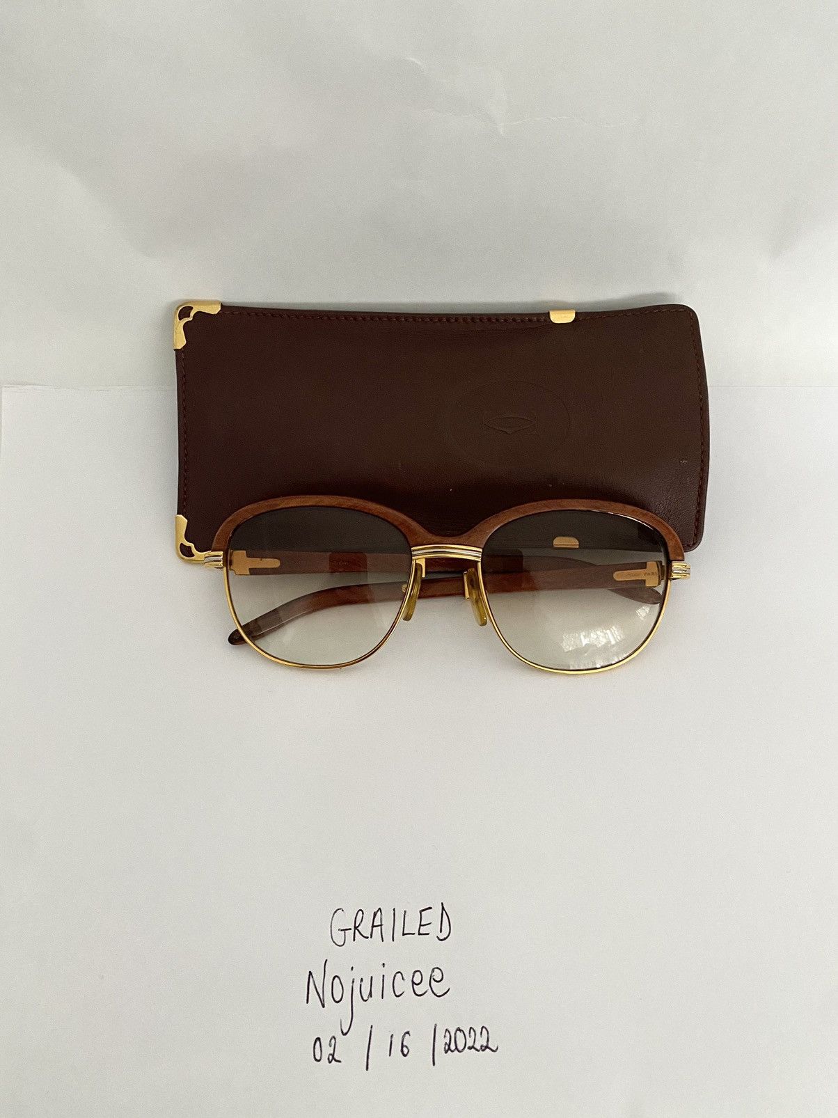 Cartier Cartier Malmaison Palisander Wood Precious Gold Glasses Grailed