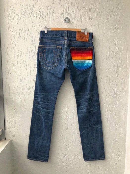 image of Vintage Y2K Made In Usa True Religion Denim Pants in Blue, Men's (Size 31)