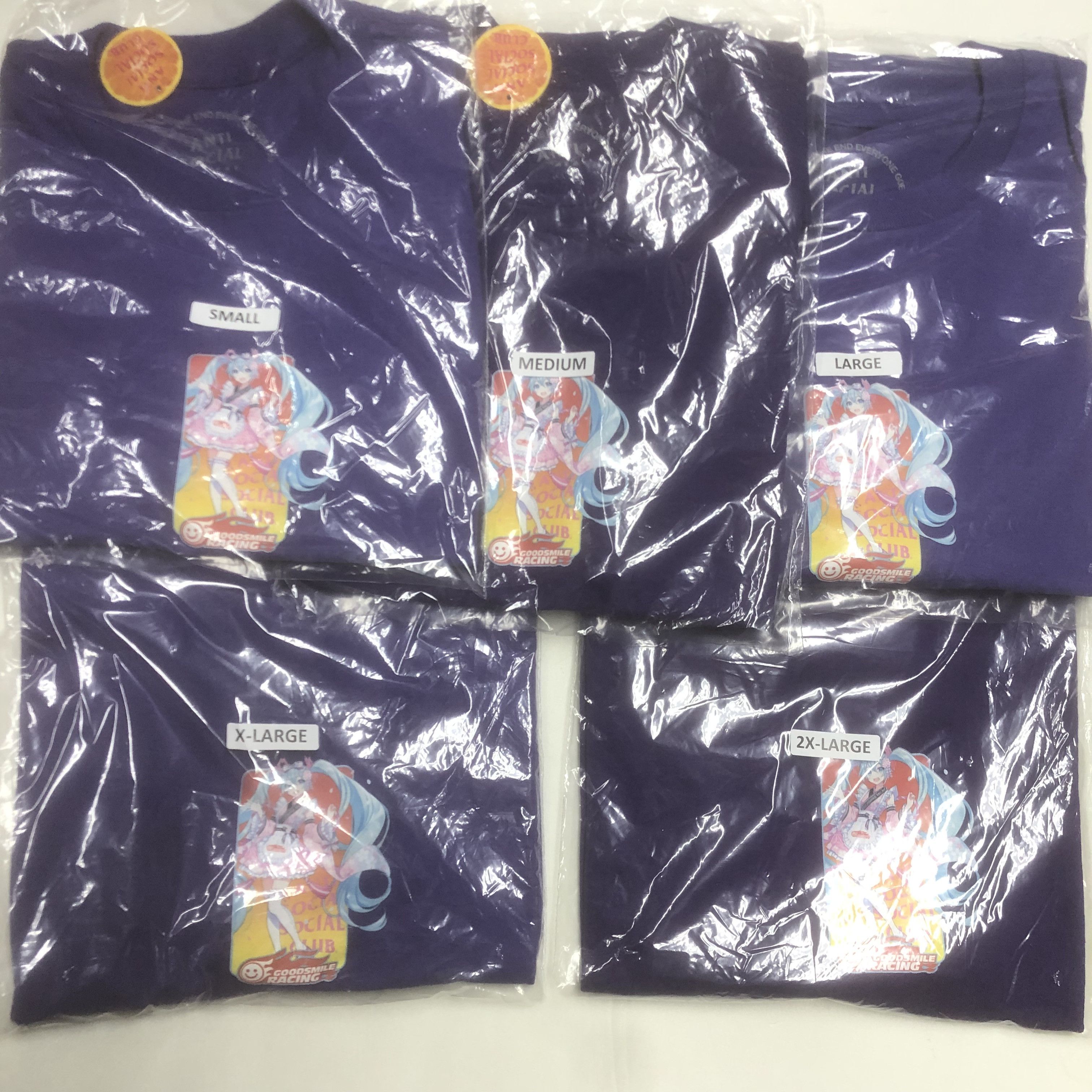 Anti Social Social Club × Japanese Brand DS Good Smile Racing x ASSC Hatsune Miku Purple Tee BAPE FTP Size US XL / EU 56 / 4 - 7 Thumbnail