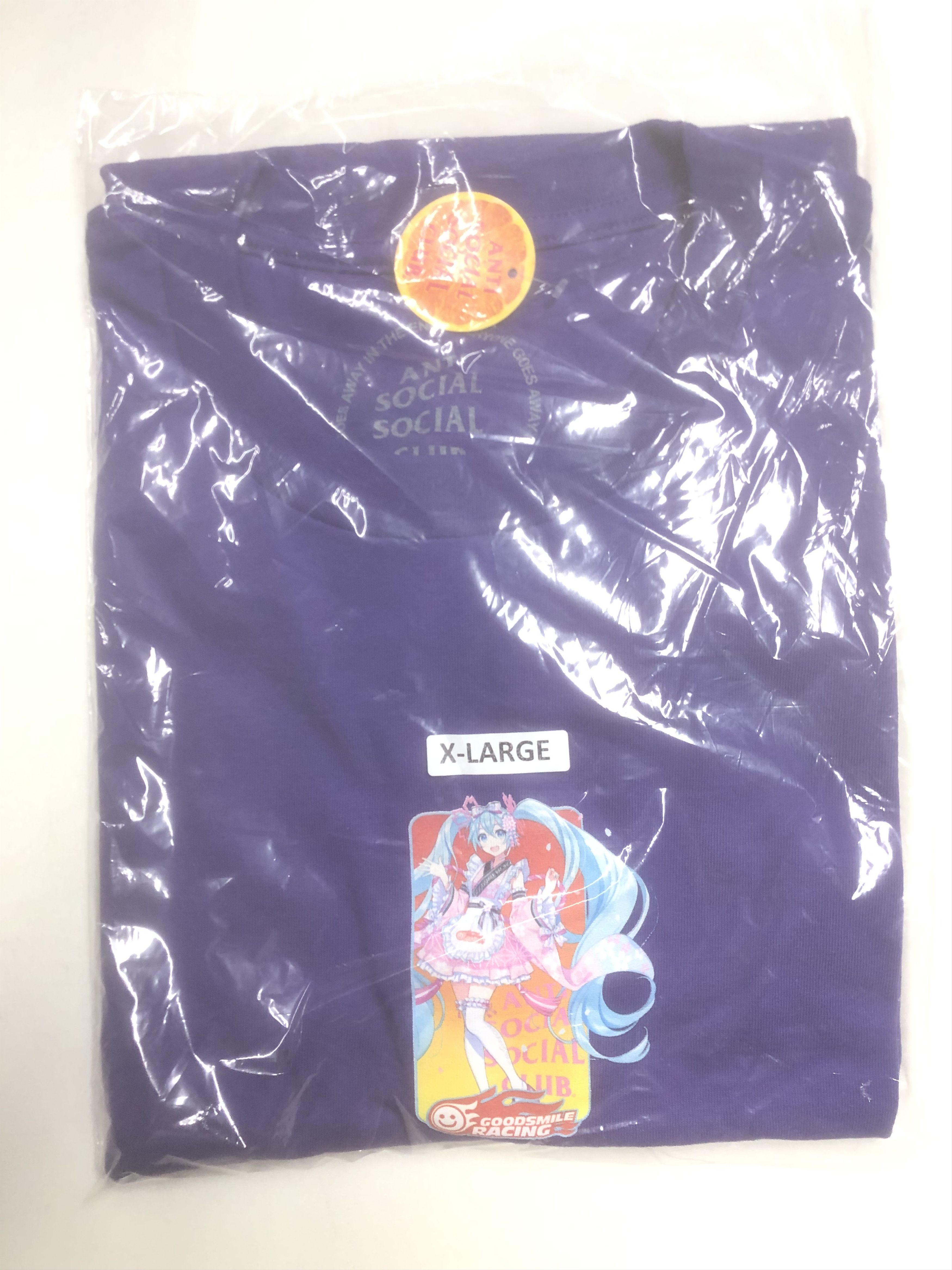 Anti Social Social Club × Japanese Brand DS Good Smile Racing x ASSC Hatsune Miku Purple Tee BAPE FTP Size US XL / EU 56 / 4 - 2 Thumbnail