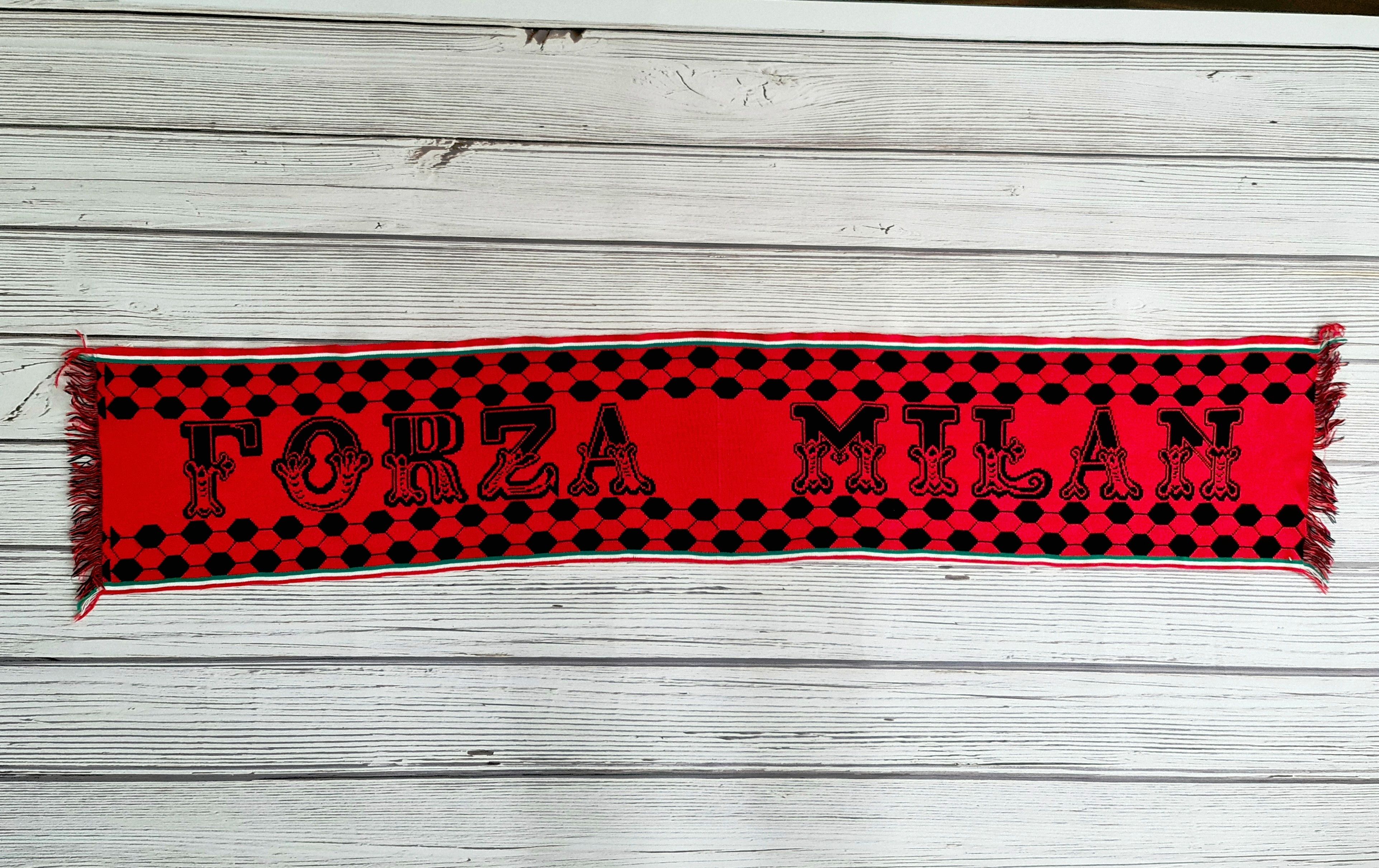 Vintage Vintage Forza Milan Football Club Scarf / Muffler Size ONE SIZE - 2 Thumbnail