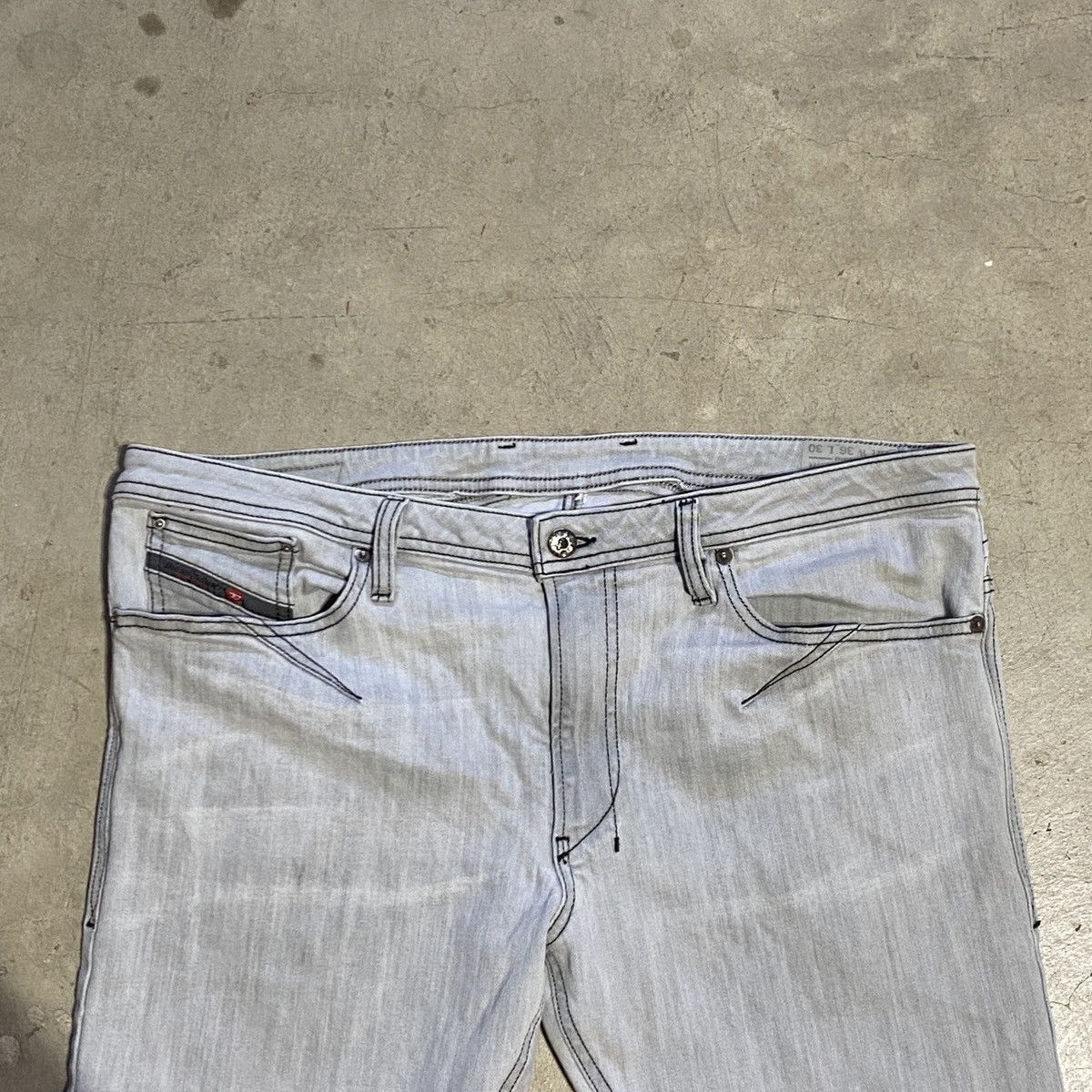 Diesel Shioner Slim Skinny grey wash jeans 36 x 30 Size US 36 / EU 52 - 2 Thumbnail
