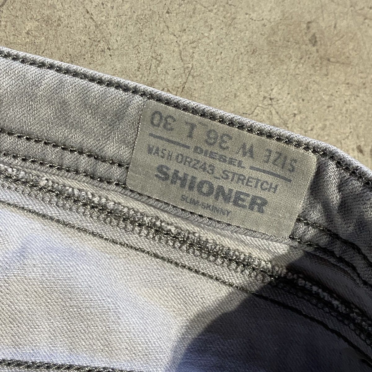 Diesel Shioner Slim Skinny grey wash jeans 36 x 30 Size US 36 / EU 52 - 4 Thumbnail