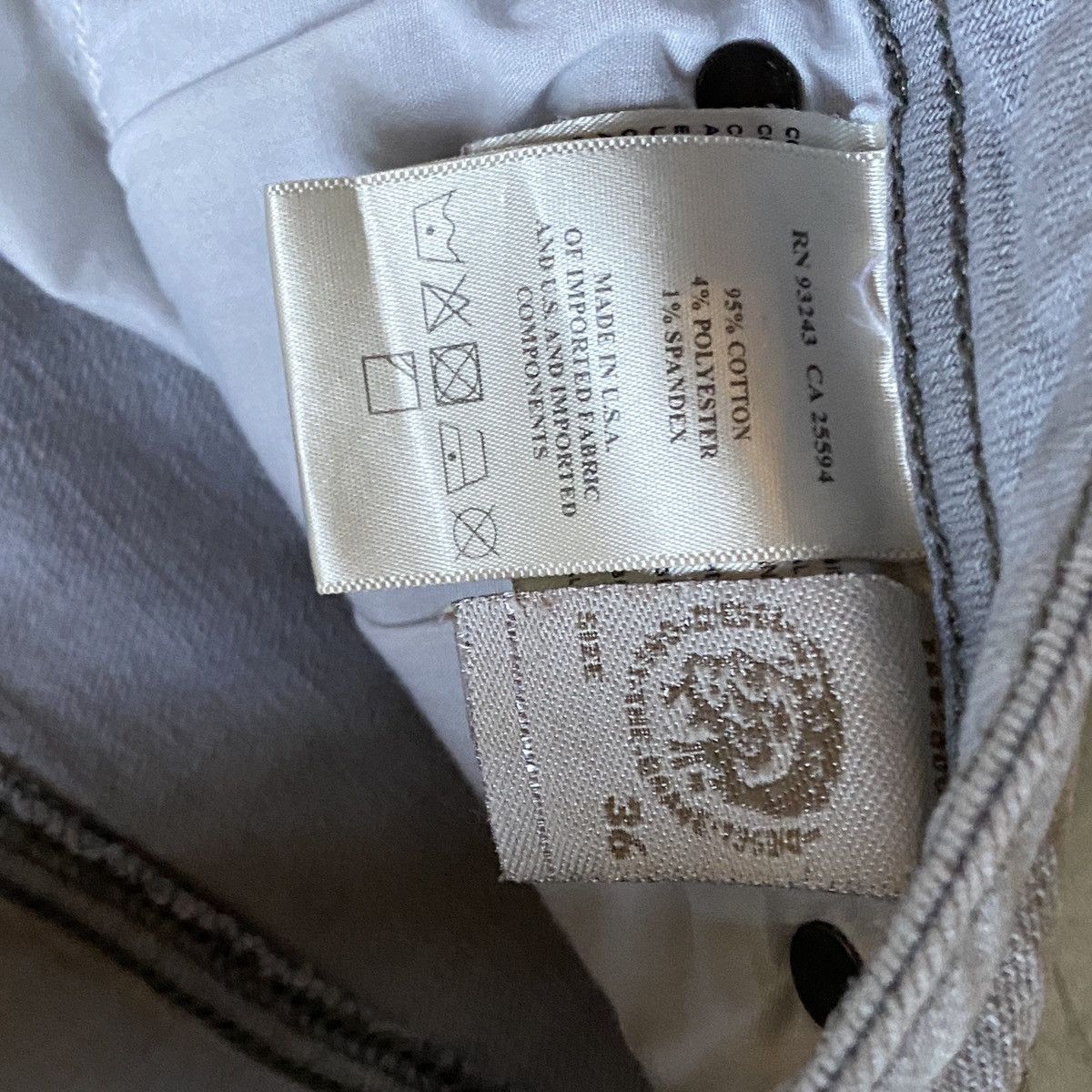 Diesel Shioner Slim Skinny grey wash jeans 36 x 30 Size US 36 / EU 52 - 3 Thumbnail