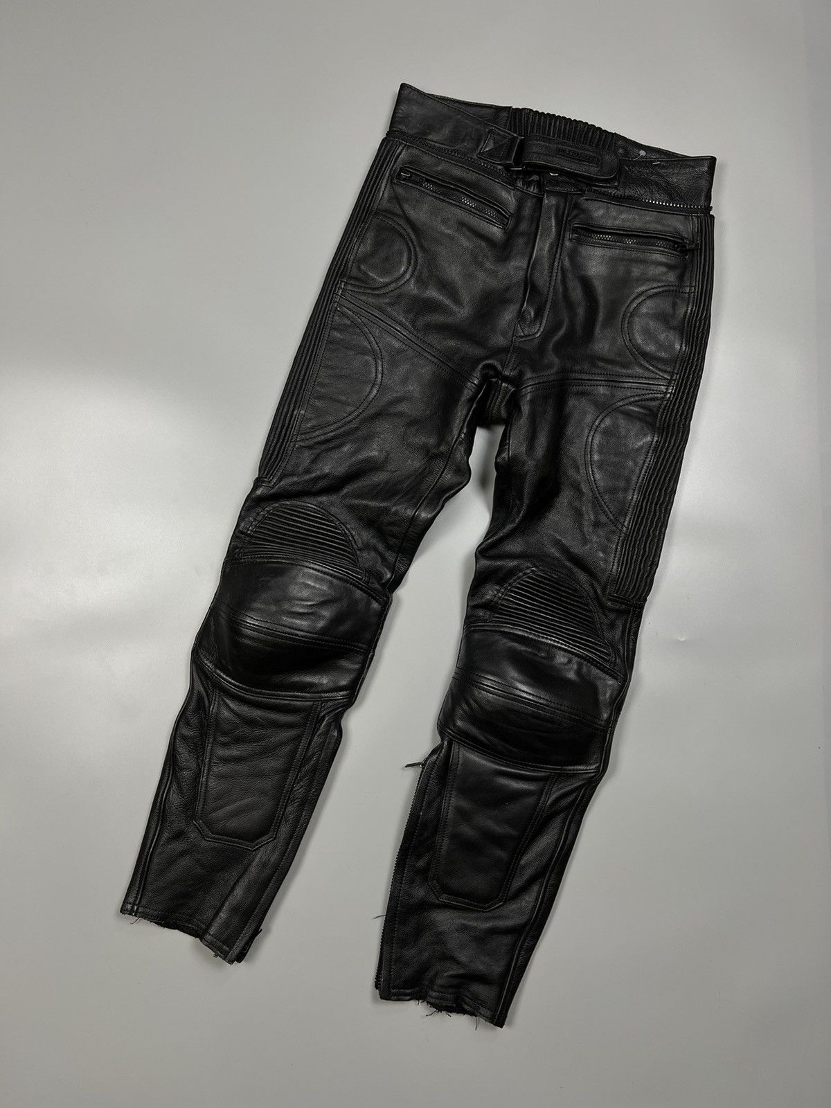 image of Avant Garde x Genuine Leather Vintage Genuine Leather Pants Biker Motorcycle in Black (Size 30)