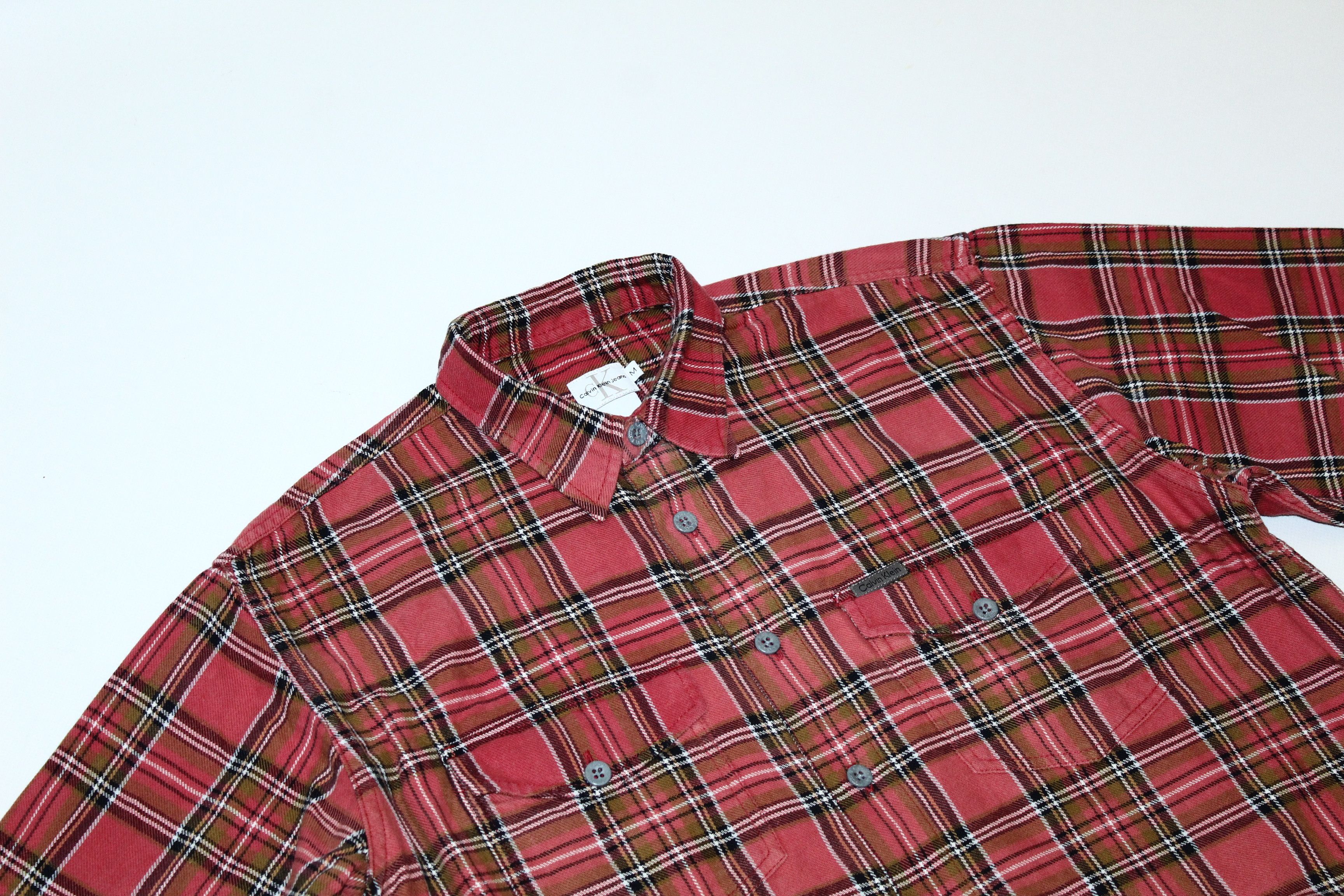 Calvin Klein 🔥 VTG 🔥 90s Calvin Klein Lumberjack Rugged Flannel Shirt Size US M / EU 48-50 / 2 - 3 Thumbnail