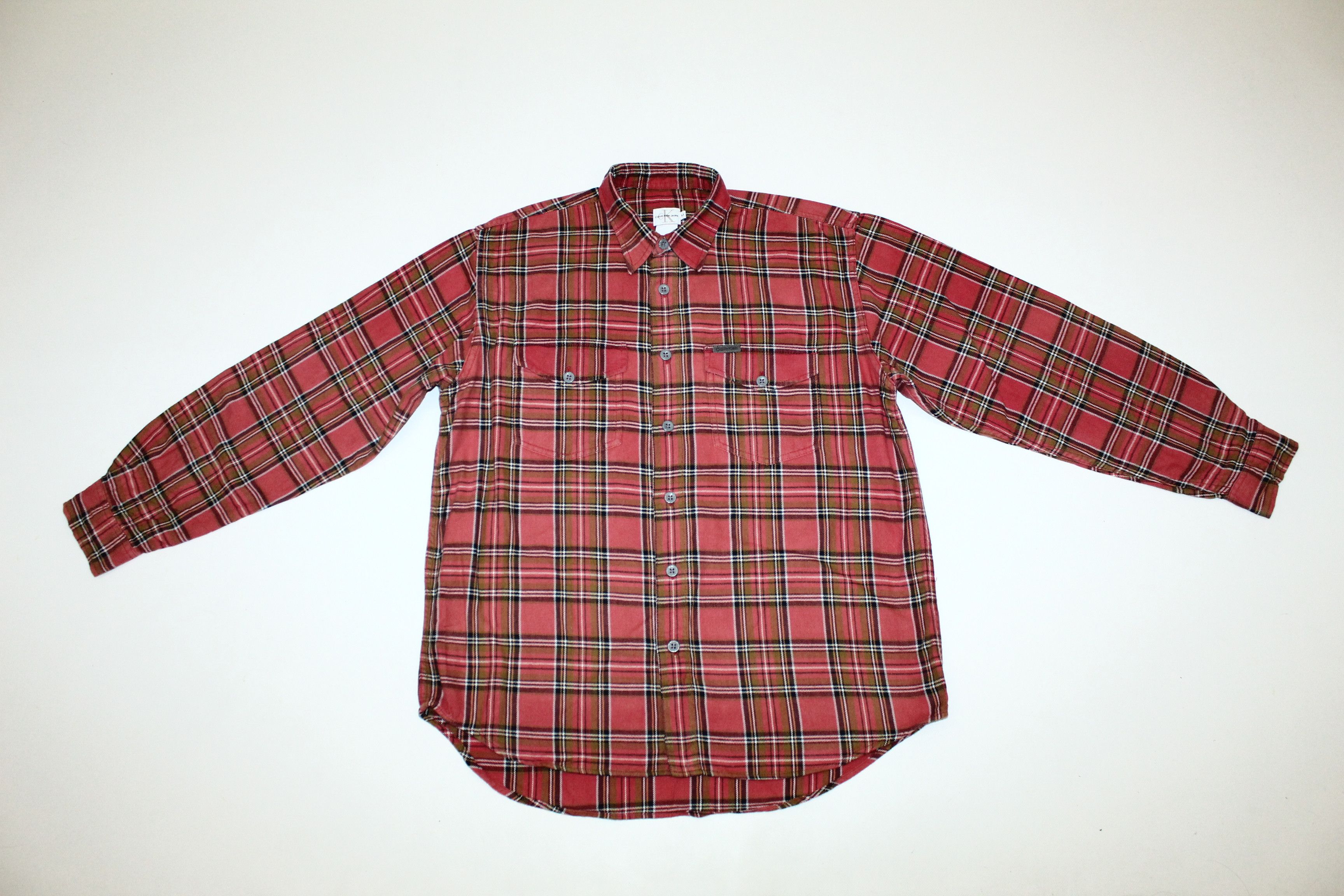 Calvin Klein 🔥 VTG 🔥 90s Calvin Klein Lumberjack Rugged Flannel Shirt Size US M / EU 48-50 / 2 - 2 Thumbnail