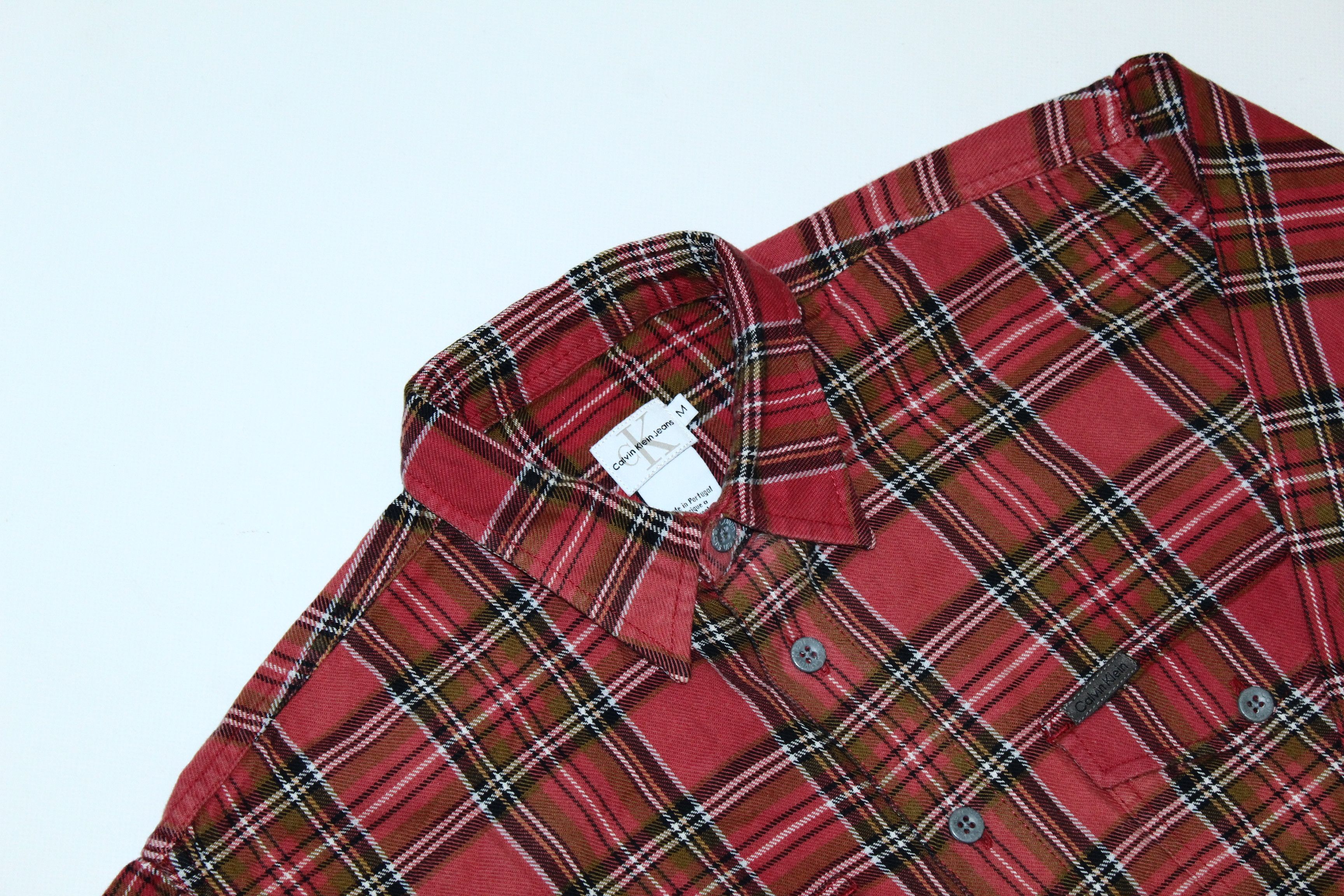 Calvin Klein 🔥 VTG 🔥 90s Calvin Klein Lumberjack Rugged Flannel Shirt Size US M / EU 48-50 / 2 - 5 Thumbnail