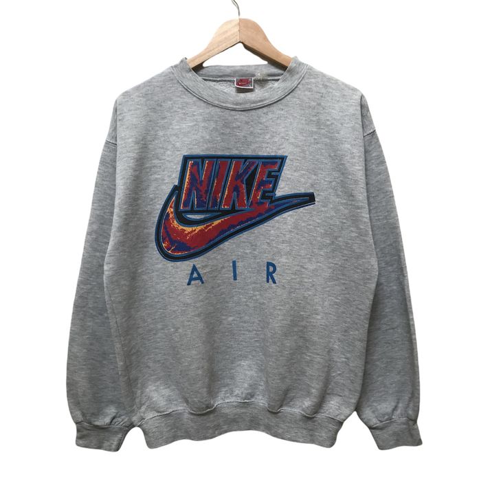 Nike Vintage 90s Nike Air Big Swoosh Logo Sweatshirt USA L RARE! | Grailed