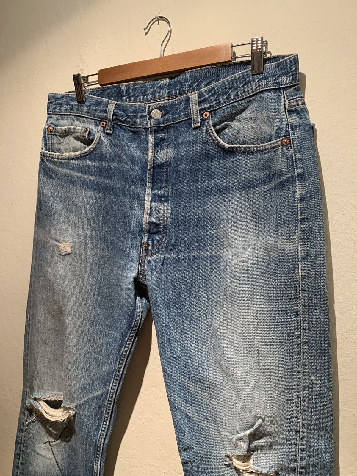 Levi's × Levi's Vintage Clothing × Vintage *RARE* Vintage Levi’s 501 XX USA Made Denim Jeans - 38 x 40 Size US 38 / EU 54 - 3 Thumbnail