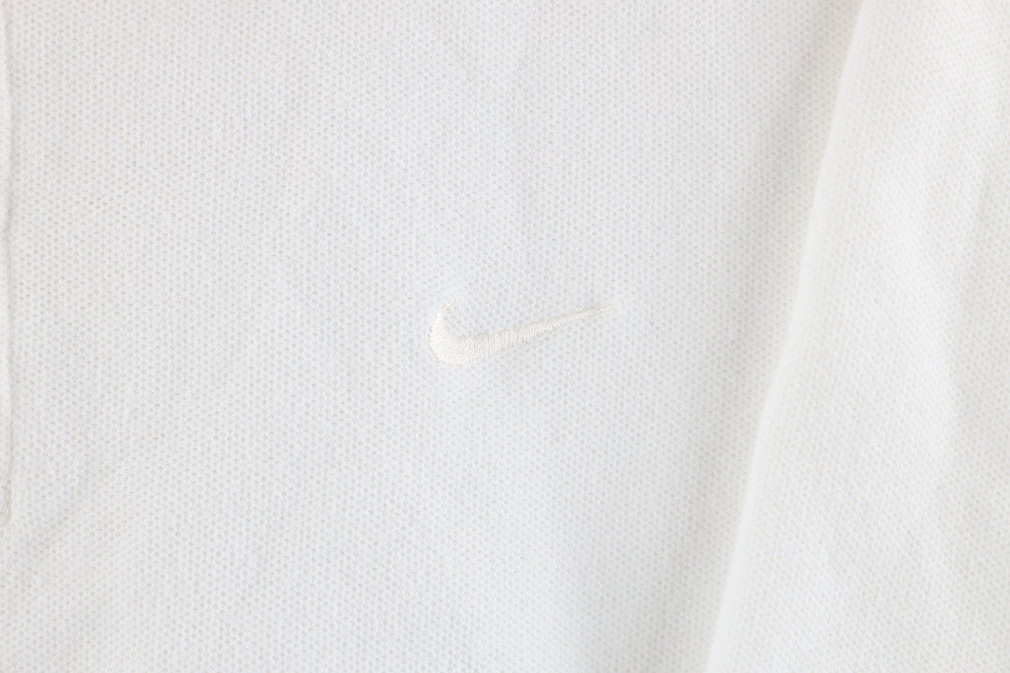 Nike × Vintage Vintage Nike Travis Scott Swoosh Boxy Fit Polo Shirt White Size US S / EU 44-46 / 1 - 6 Thumbnail