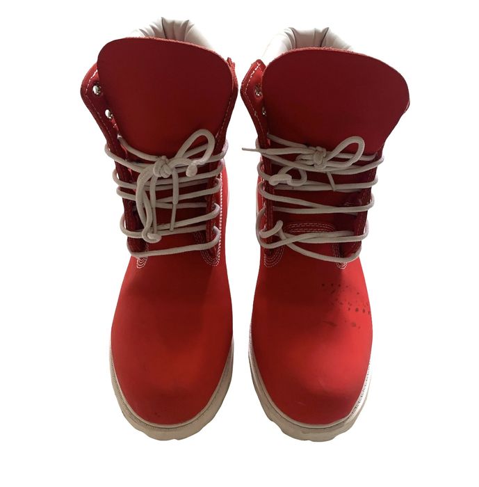 Red and cheap white timberland