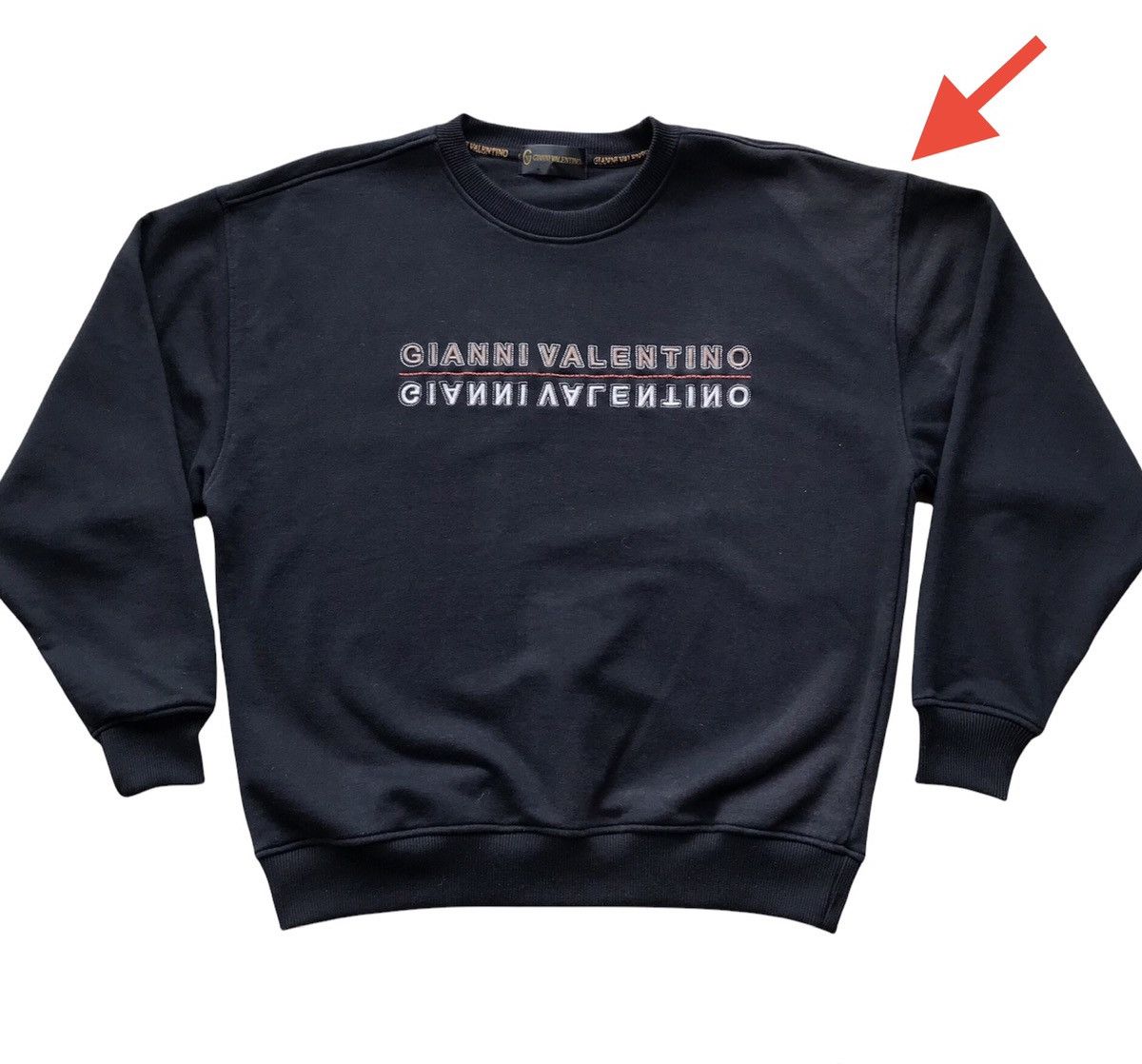 Gianni Valentino Sweatshirt Spell Out Embroidered Big Logo